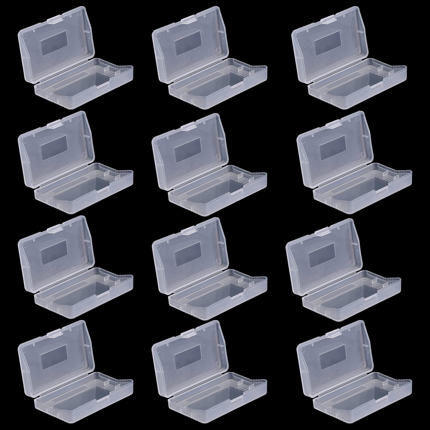 12PC Clear GBA Cases Games Dust Covers For Cartridge Nintendo Game Boy Advance