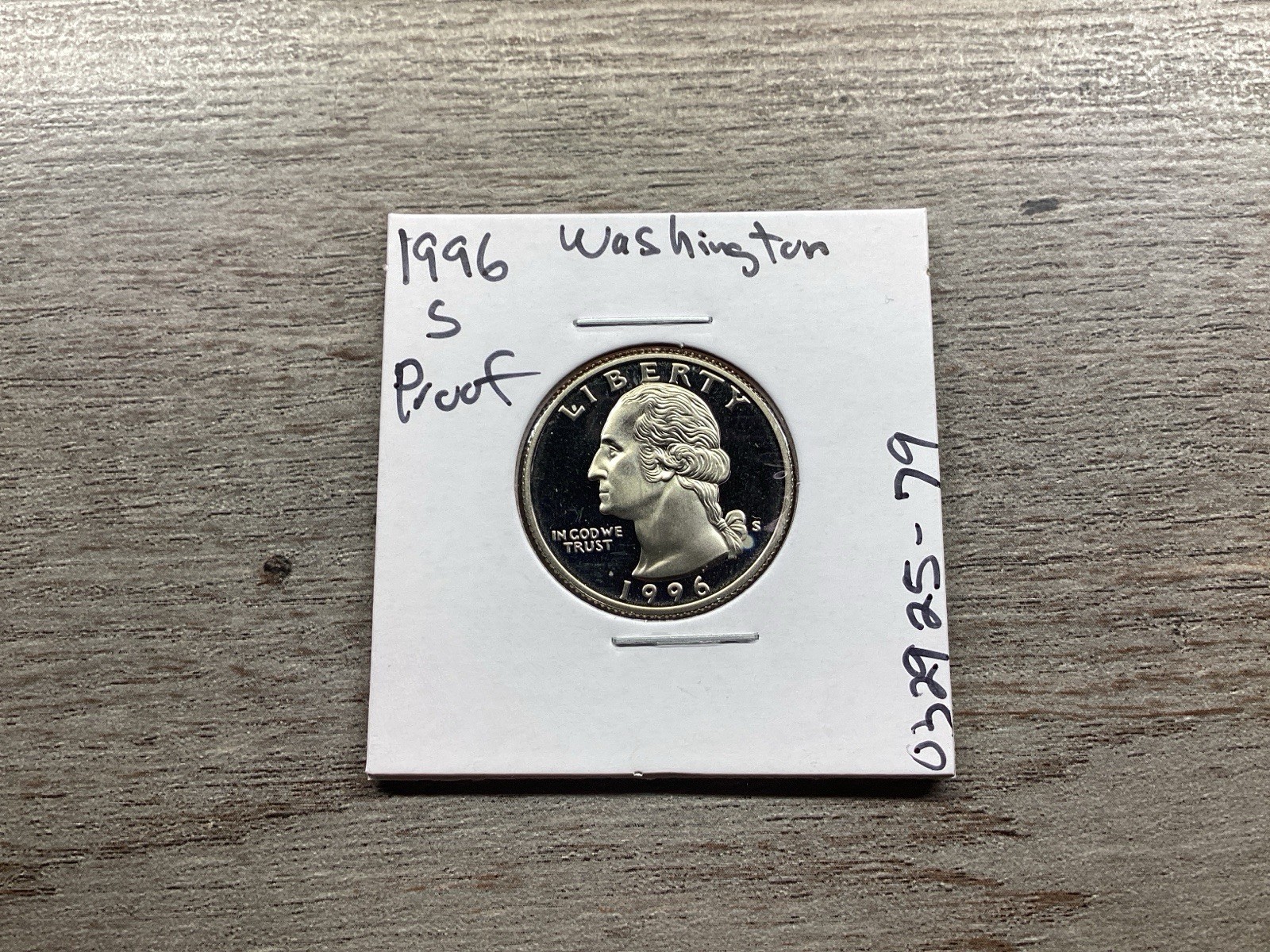 1996 S Washington Proof Quarter from San Francisco Mint Clad Coin 032925 79a