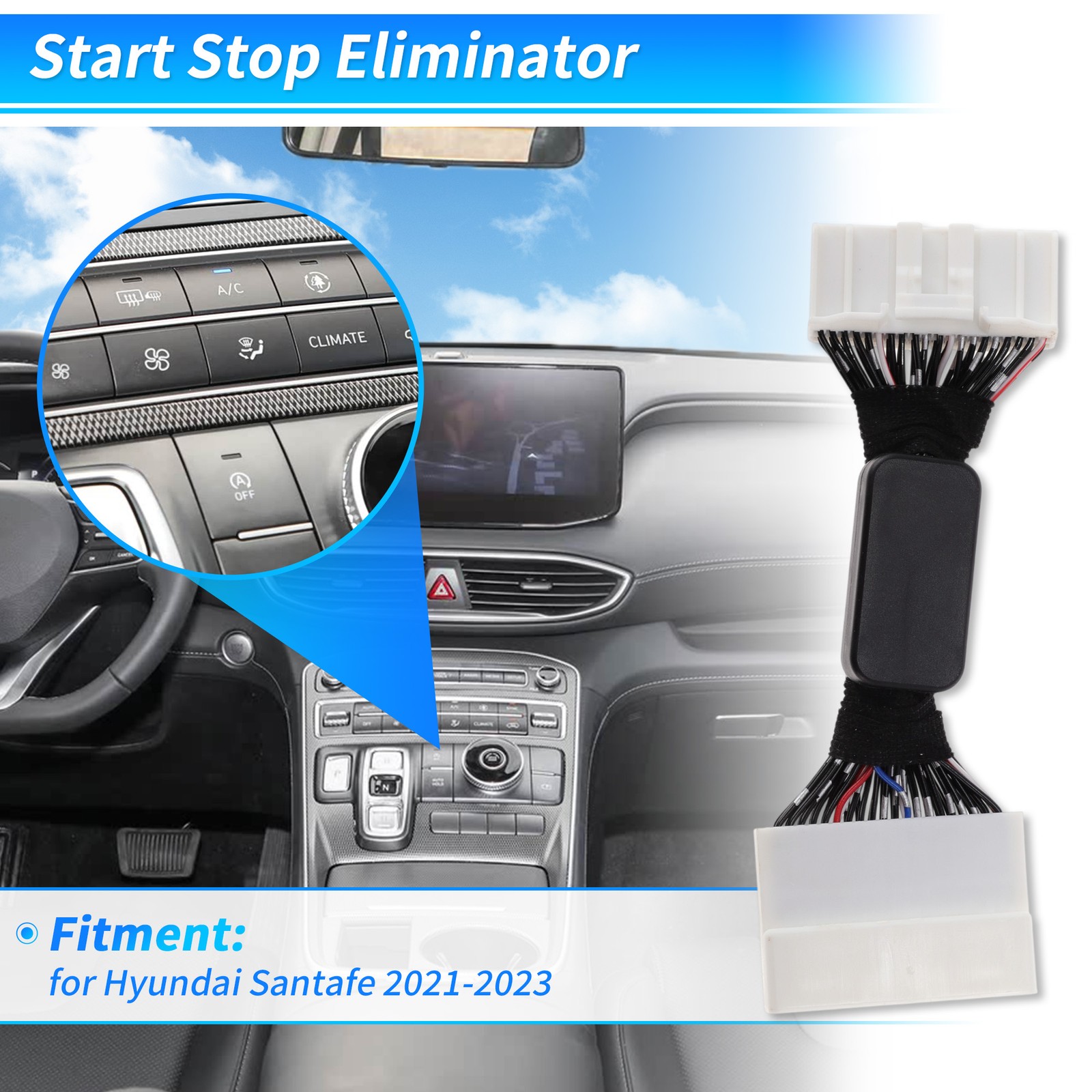 Auto Start Stop Eliminator for Hyundai Santa Fe 21-23 Auto Start Stop Disable