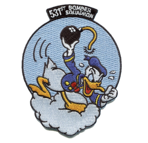 4.25" AIR FORCE 531ST BOMBARDMENT SQUADRON WWII EMBROIDERED PATCH