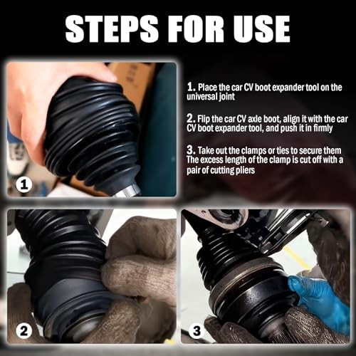 2PCS Thick Silicone Car CV Boot Repair Kit with CV Boot Clamp Tool for