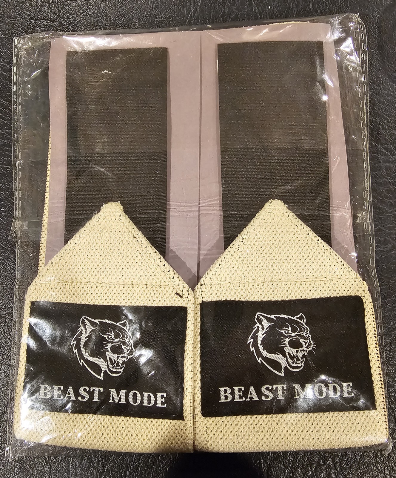 TECEUM Beast Mode 12" Power Weight Lifting Wraps Tan