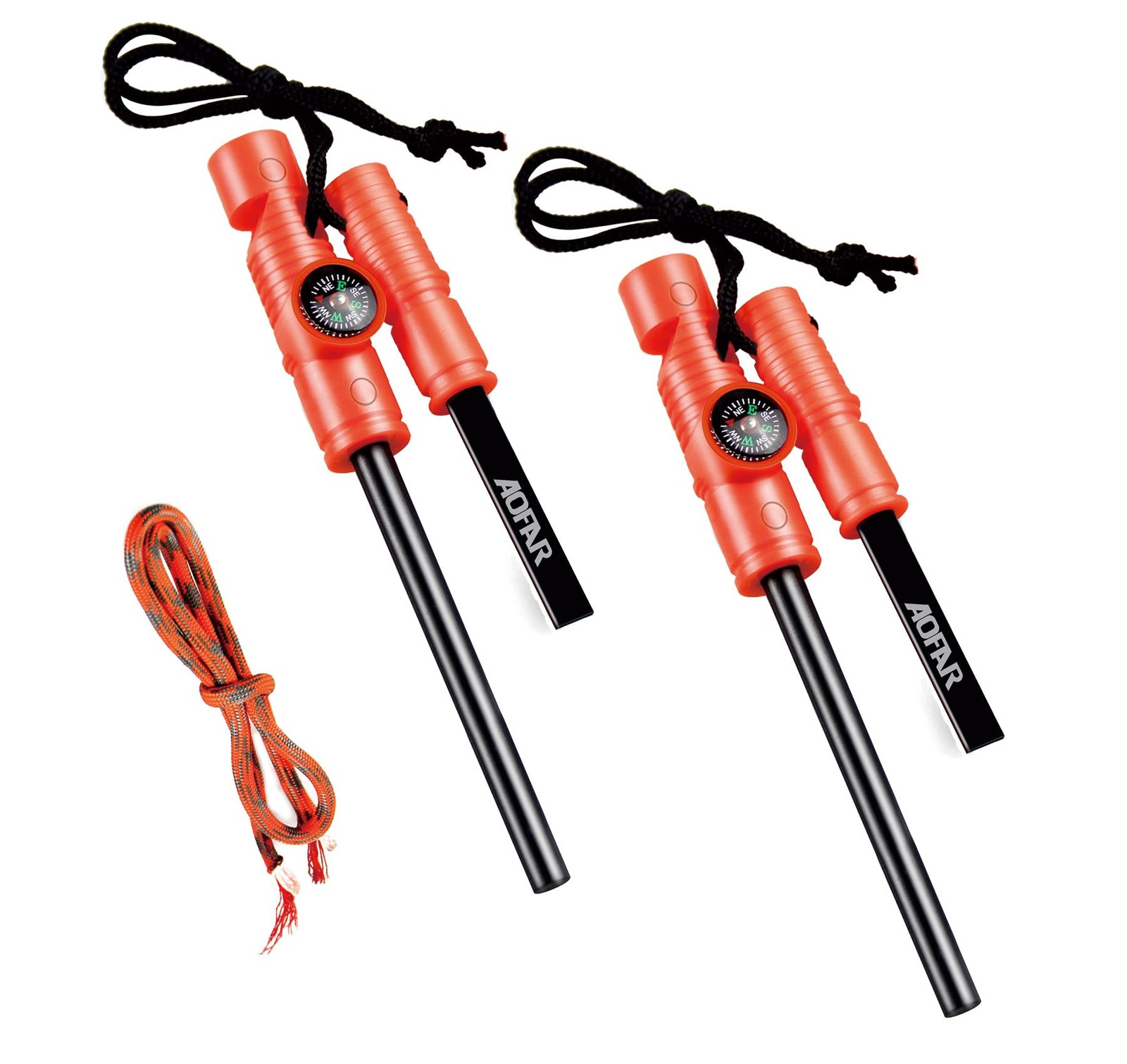AOFAR Fire Starter AF-381/AF-381plus Steel with Paracord and AF-381