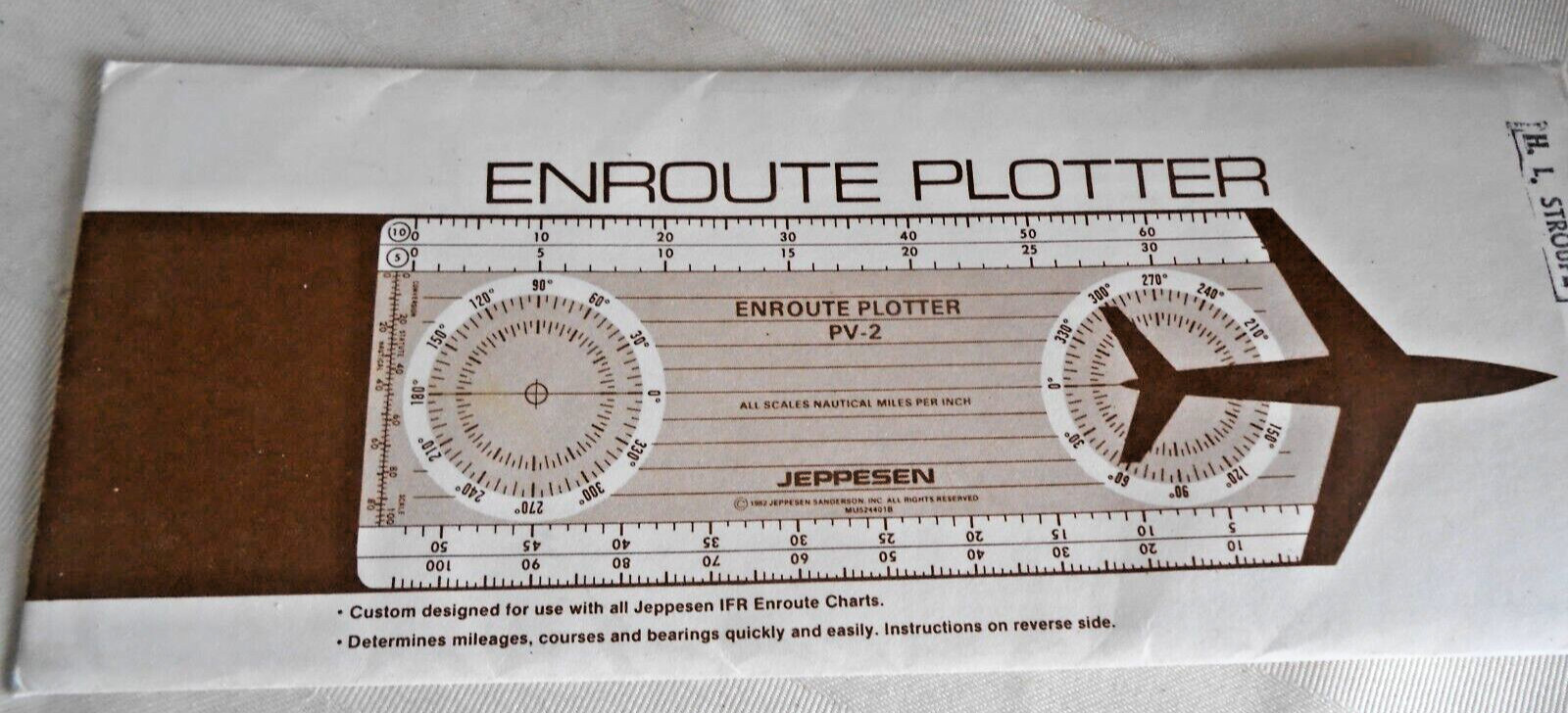 Jeppesen Enroute Plotter PV-2 Scale with Instructions Envelope Englewood CO