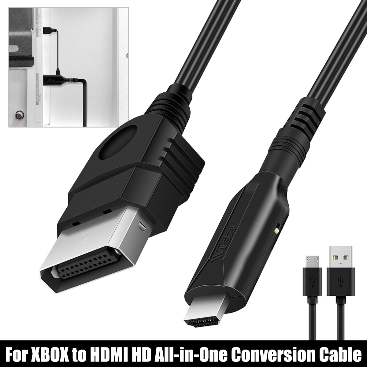 Original Xbox to HDMI Converter Adapter For Microsoft Xbox Console Controller