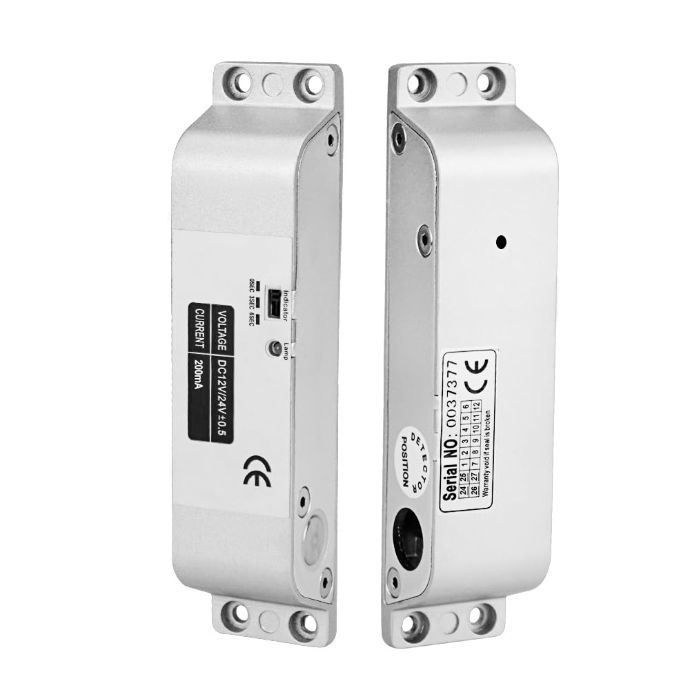 LIBO Smart Home Electric Drop Bolt Lock DC 12V Fail 150 * 34 * 28 mm, Silver