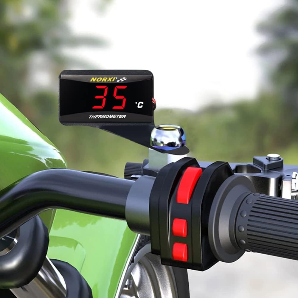 Cylinder Head Temperature Meter Engine Temperature Gauge with 10mm 14mm Probe...