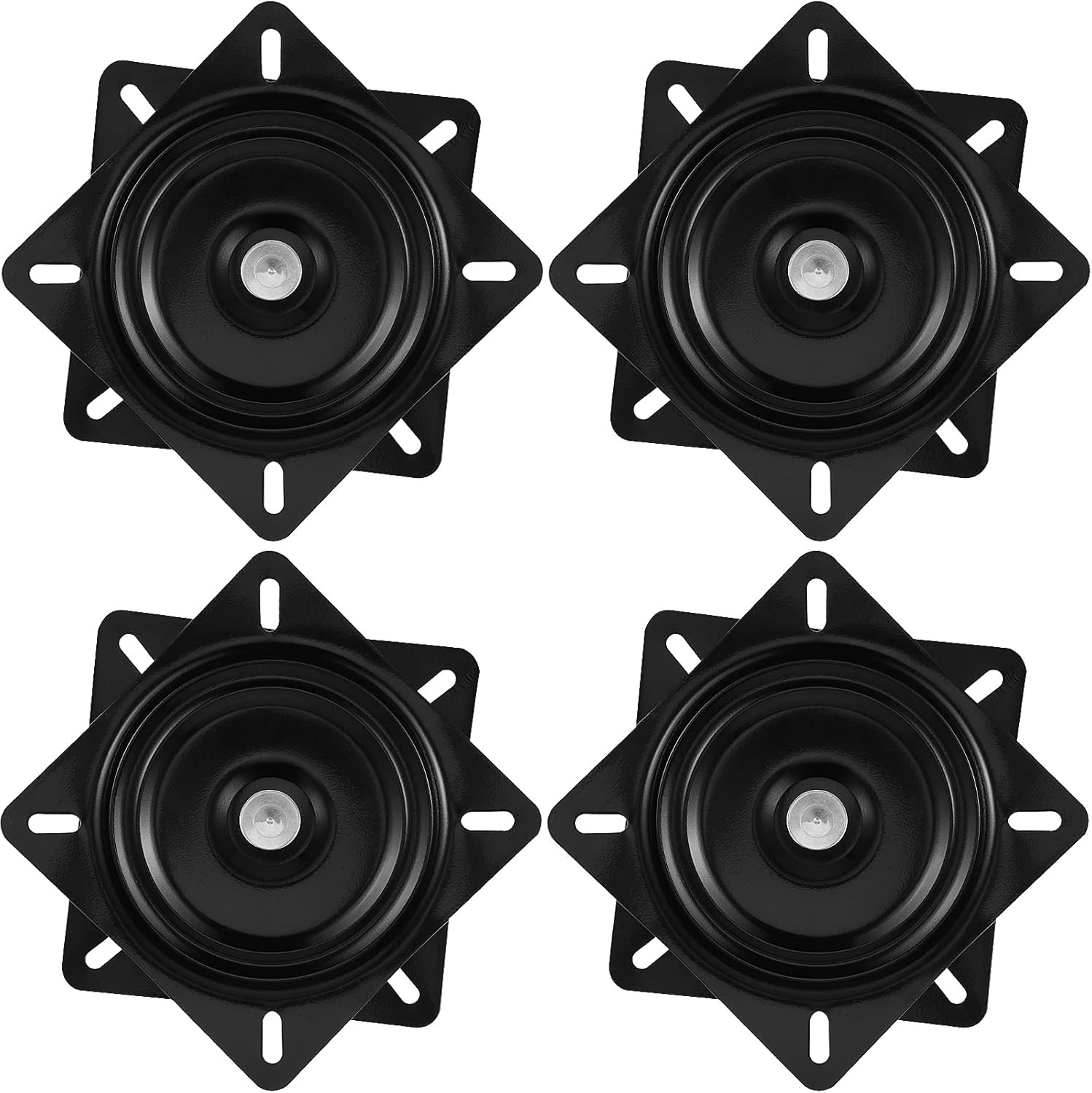 HAKZEON 4 PCS 7 Inch Bar Stool Swivel Plate, Heavy Duty Swivel Base Mount Plate
