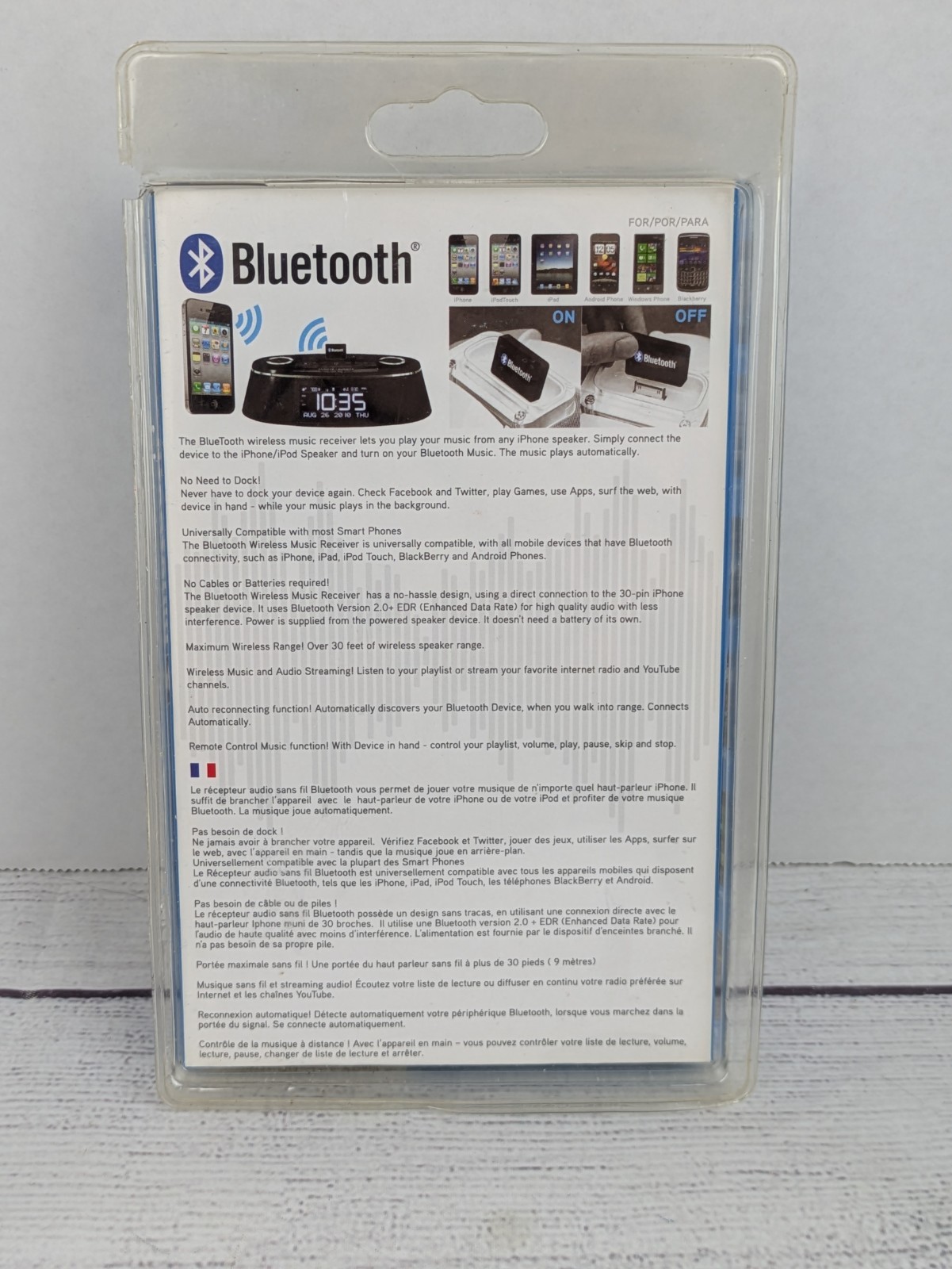 Bluetooth Wireless Music Receiver Dock New Imperfect Packaging