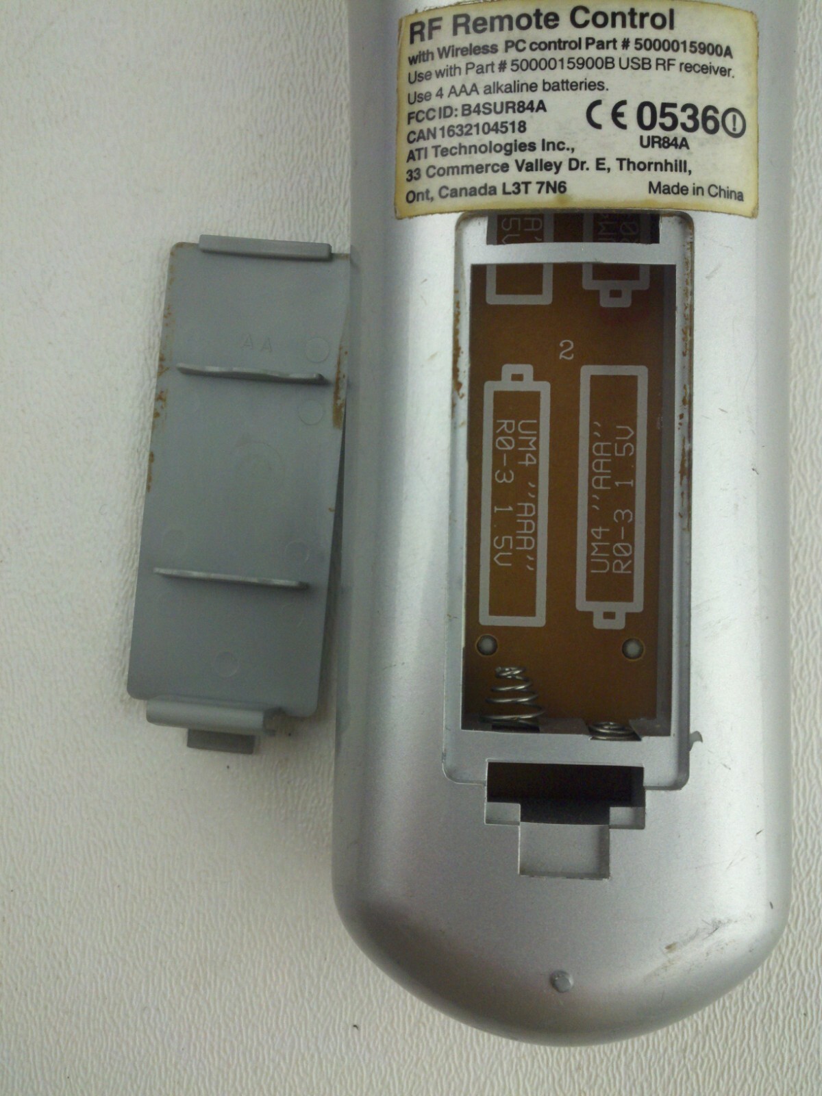 ATI Silver Wireless RF Remote Control