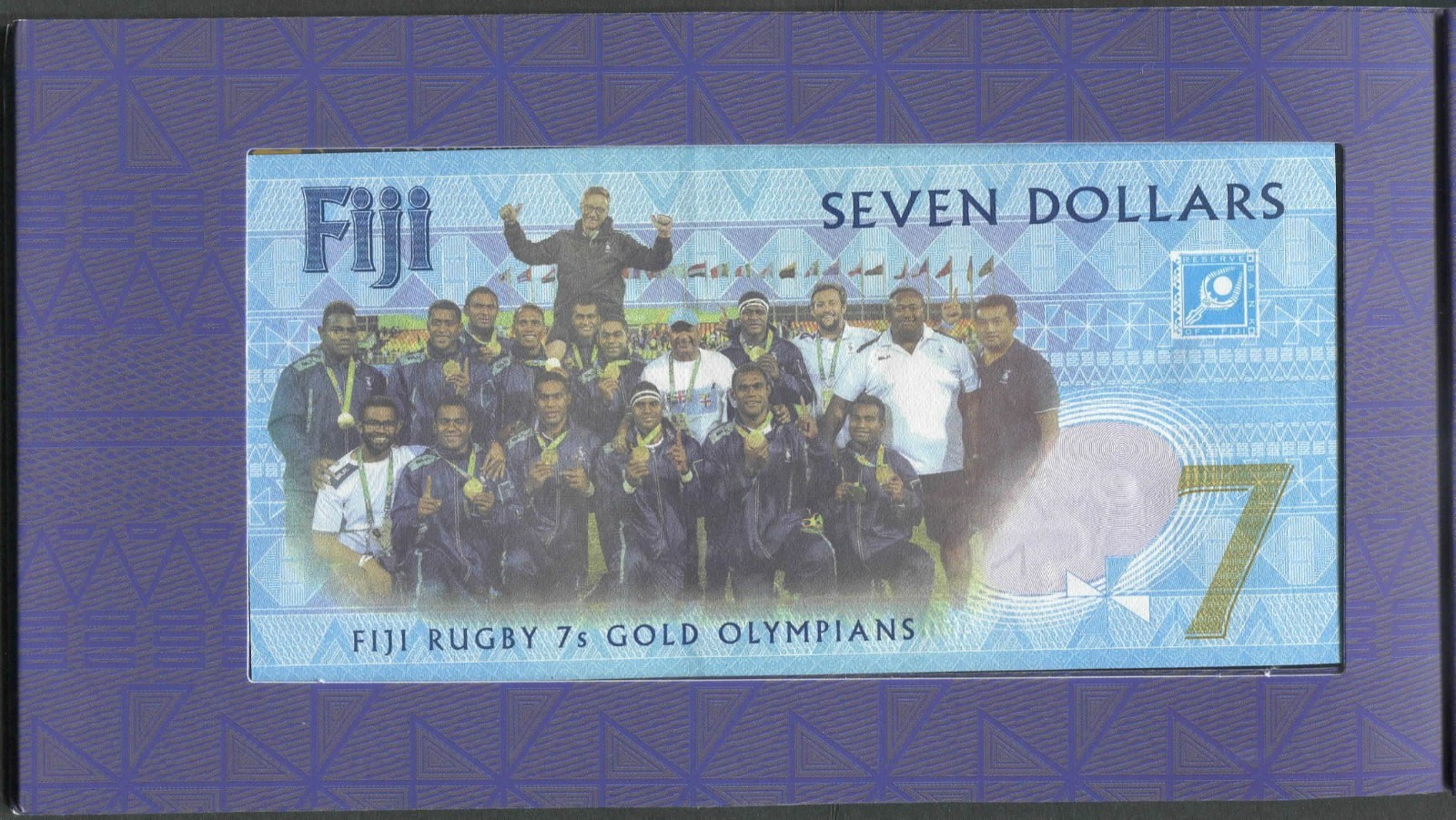 Fiji 7 Dollars 2016(2017) UNC**New (Commemorative with folder)
