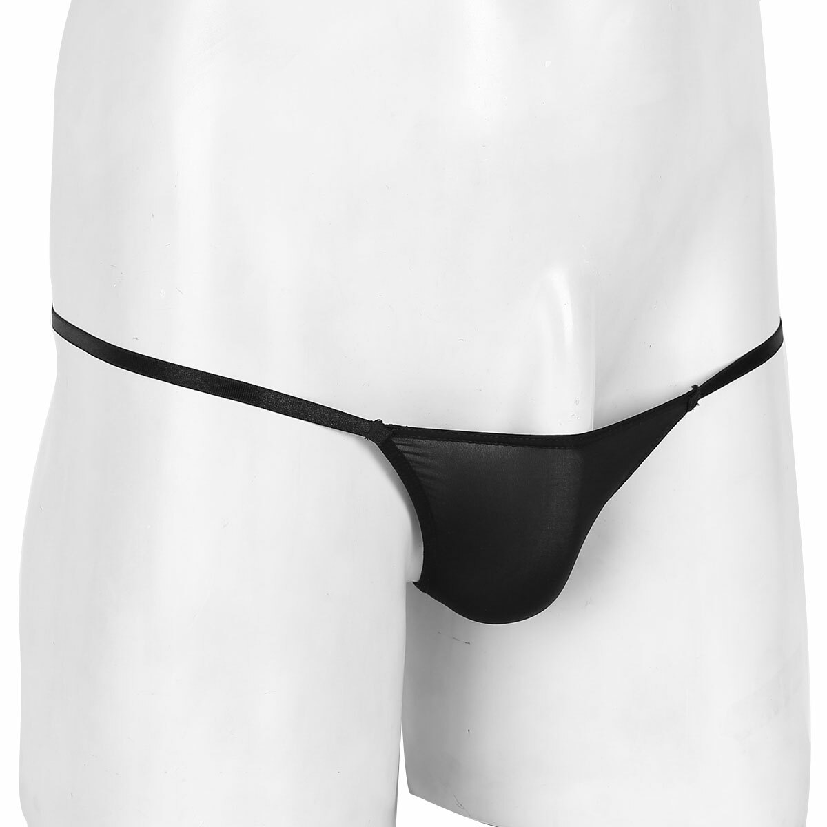 Mens Thong Underwear Low Rise See Through Micro Pouch G-String T-back Jockstrap