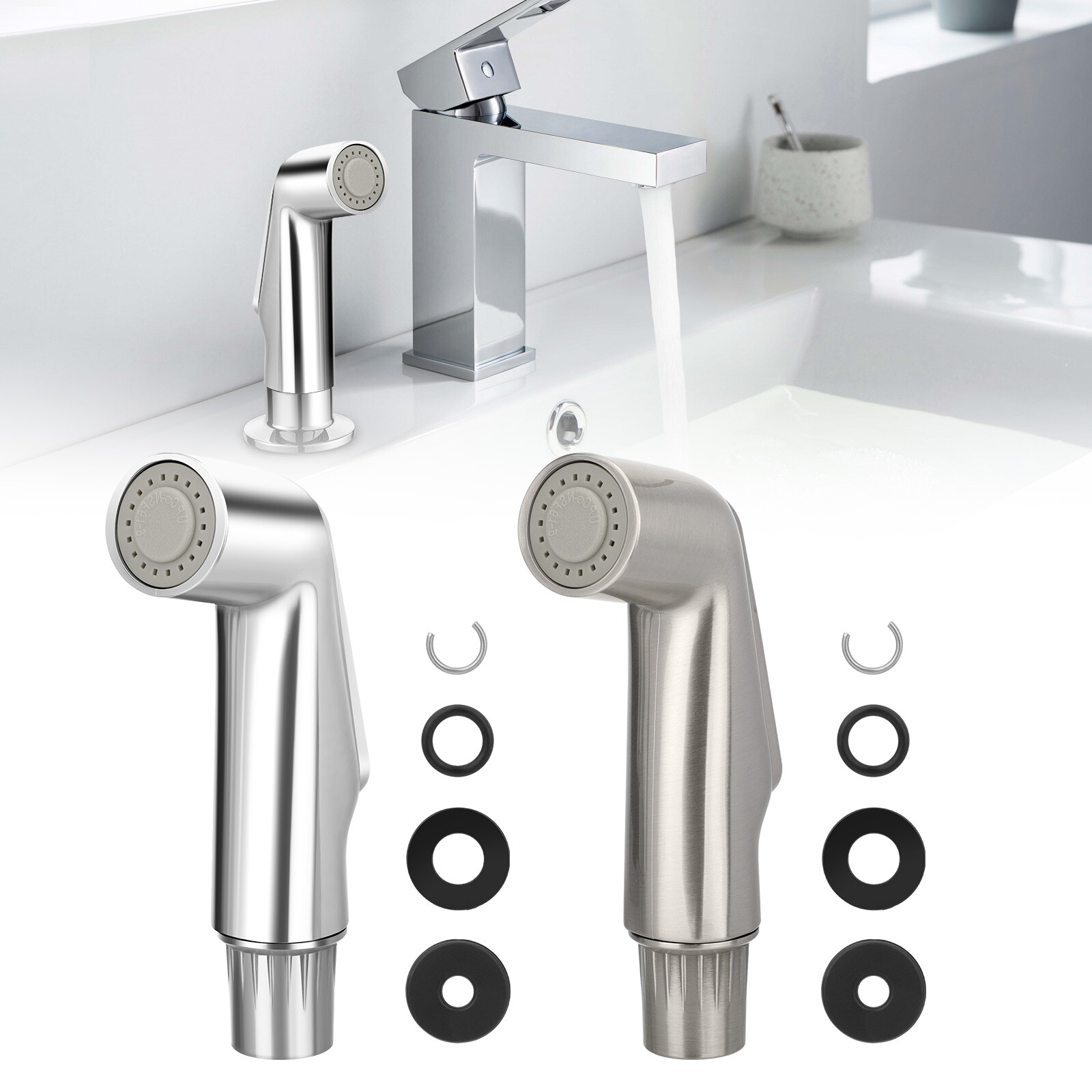 Kitchen Sink Side Sprayer Head Replacement Universal Attachment Pull Out Faucet