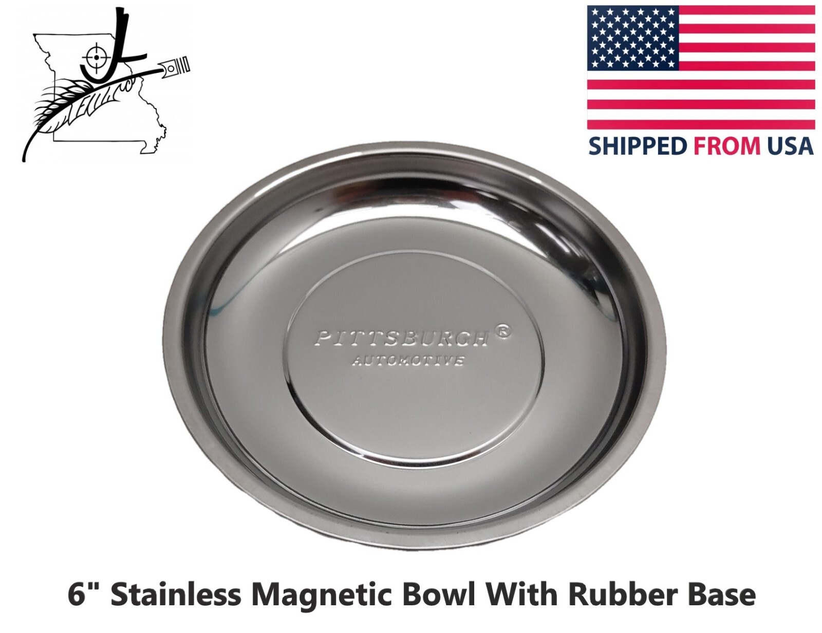 6" Magnetic Stainless Steel Parts Bowl With Rubber Base, Screw Holder, Bolts Etc