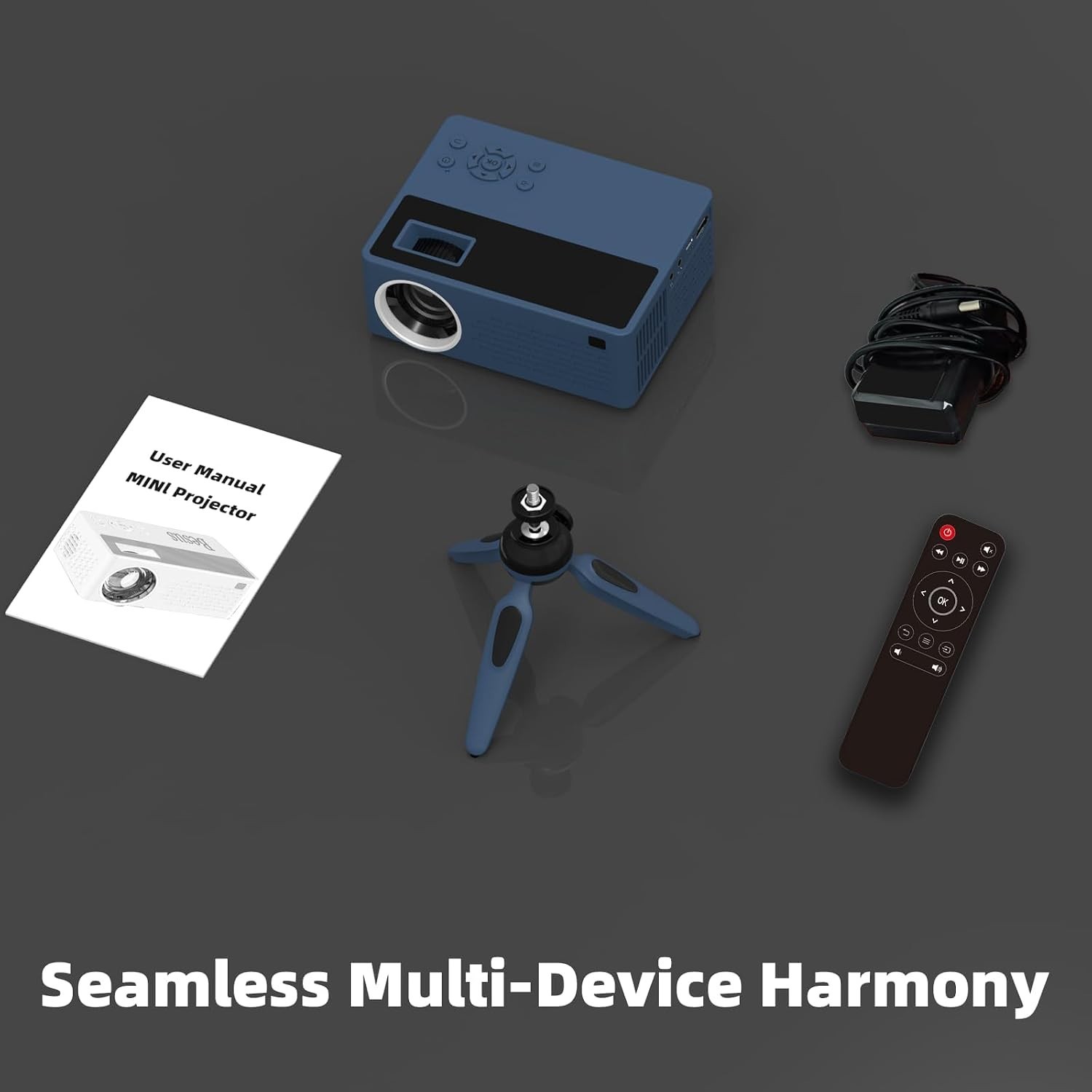 Smart support for 4K projectors,Comes with a mini stand ,Mini Projector with ...
