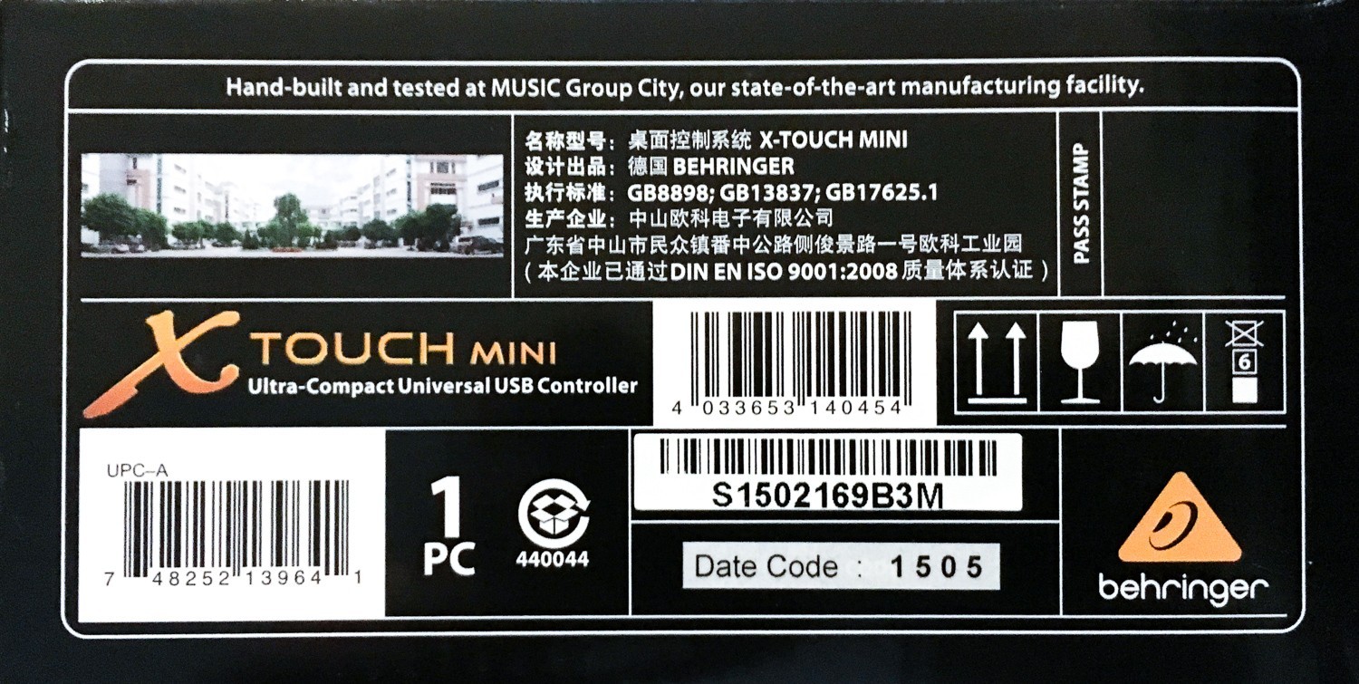 Behringer X-Touch Mini Universal USB Controller Unit