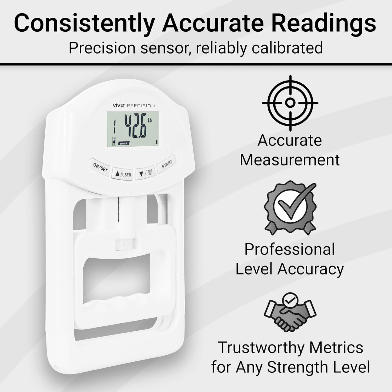 Grip Strength Tester - Hand Grip Dynamometer - Handheld Digital Grip Measurement