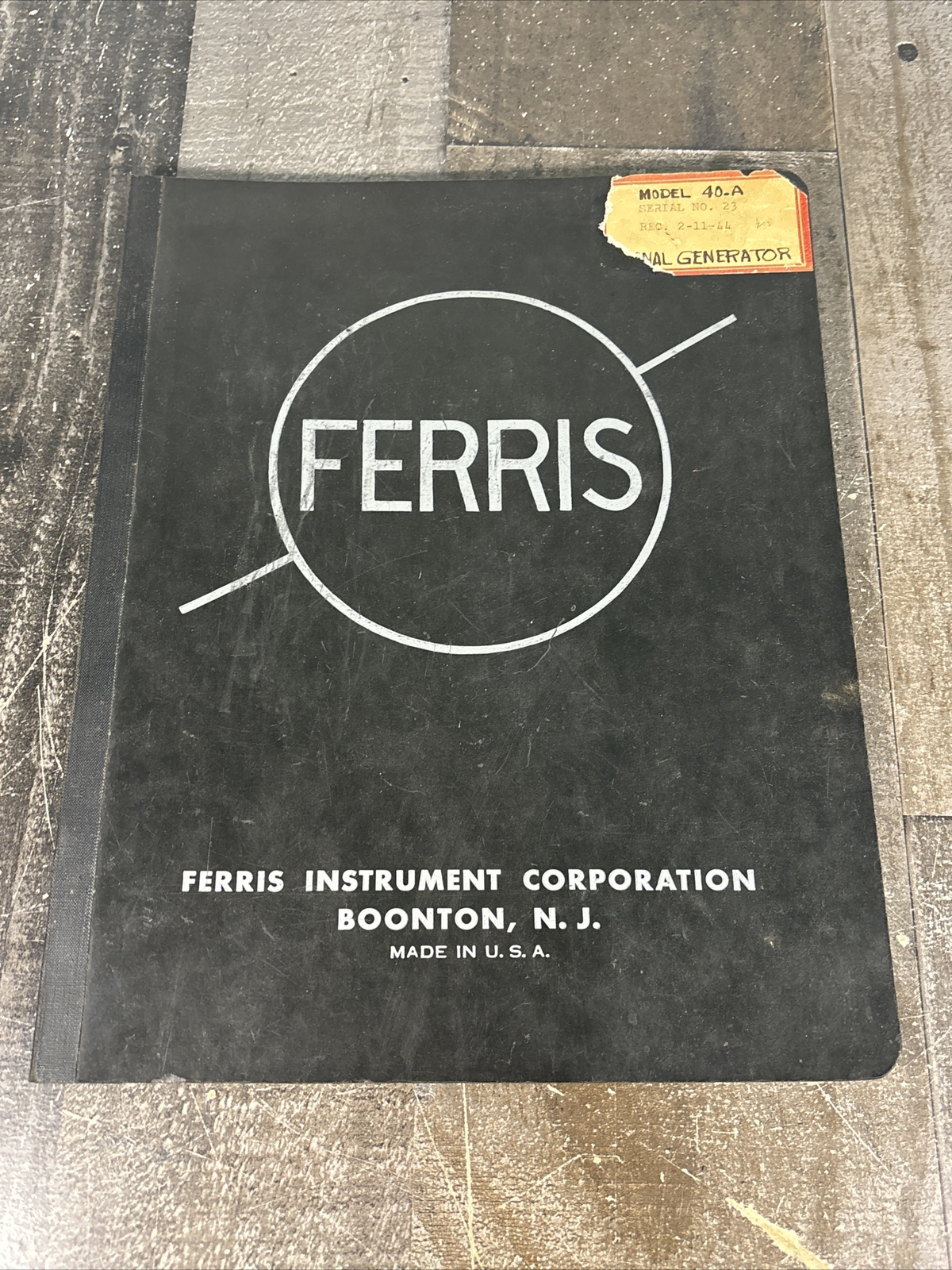 Ferris Model 40A Signal Generator Operating Instructions Manual