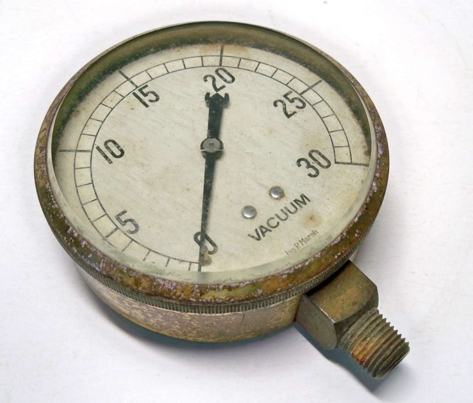 Antique Jas P Marsh Vacuum Pressure Gauge