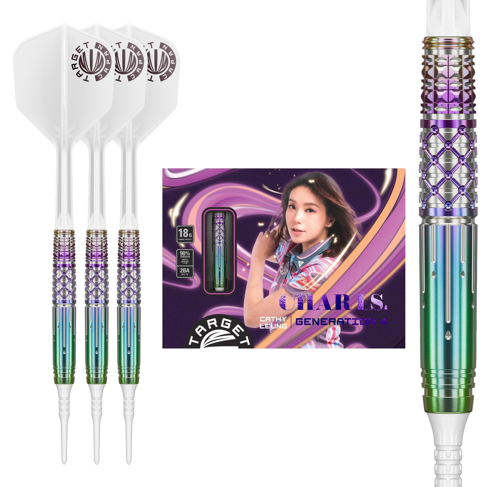 CATHY LEUNG CHARIS GEN-4 90% 18G SOFT TIP DARTS
