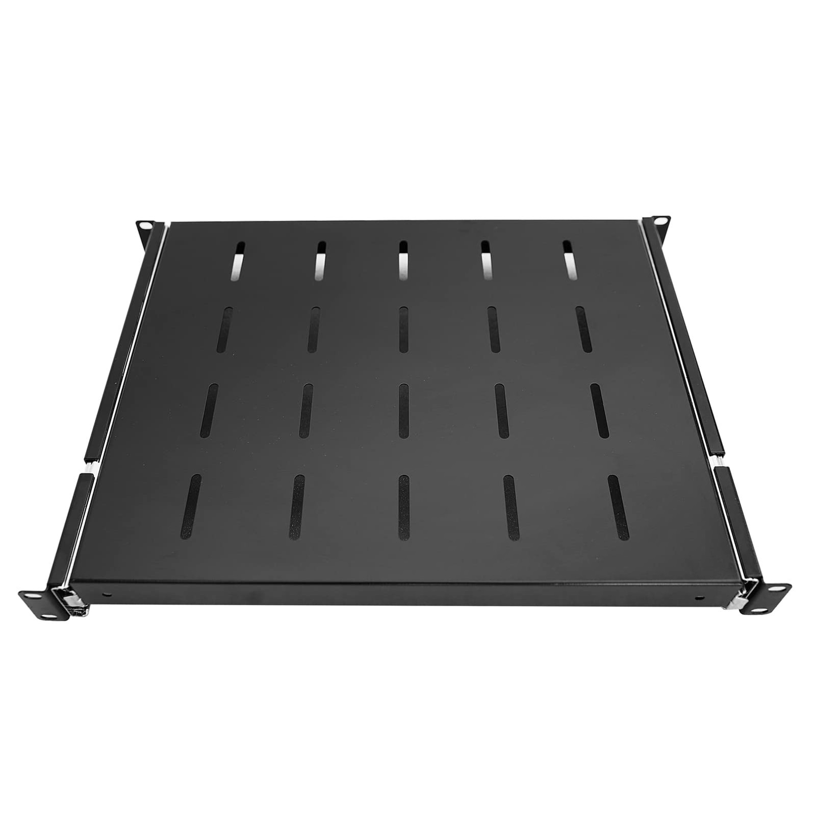 2x Sliding Rack Server Shelf  Rack 1U 19" 4 Post Rack Mount-Adjustable 15"-22"