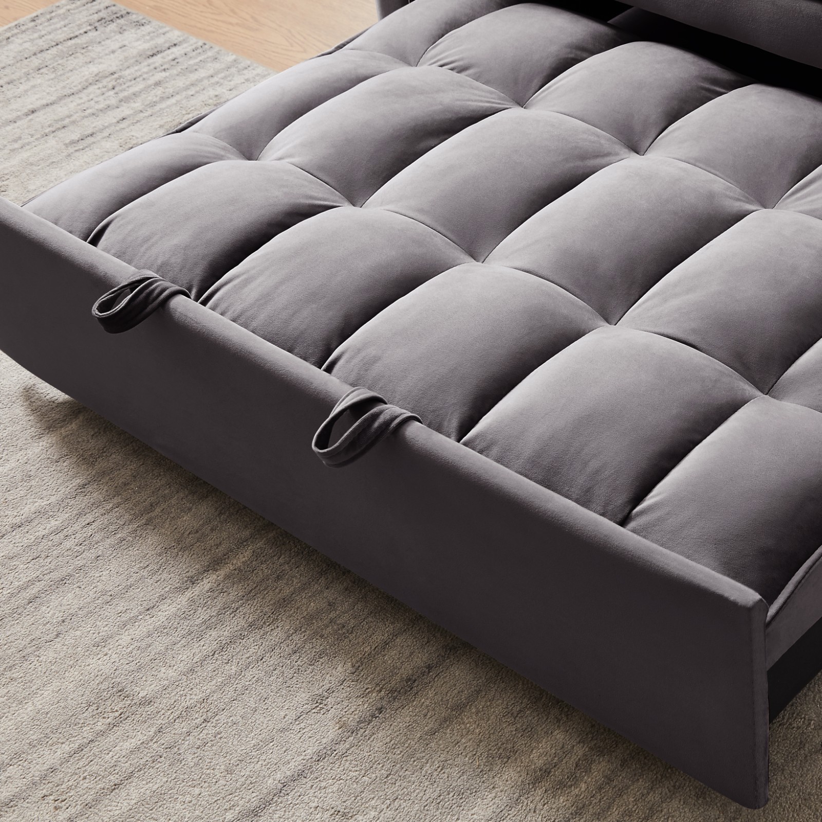 3 in 1 Convertible Sleeper Sofa Pull Out Bed Loveseat Couch Adjustable Backrest
