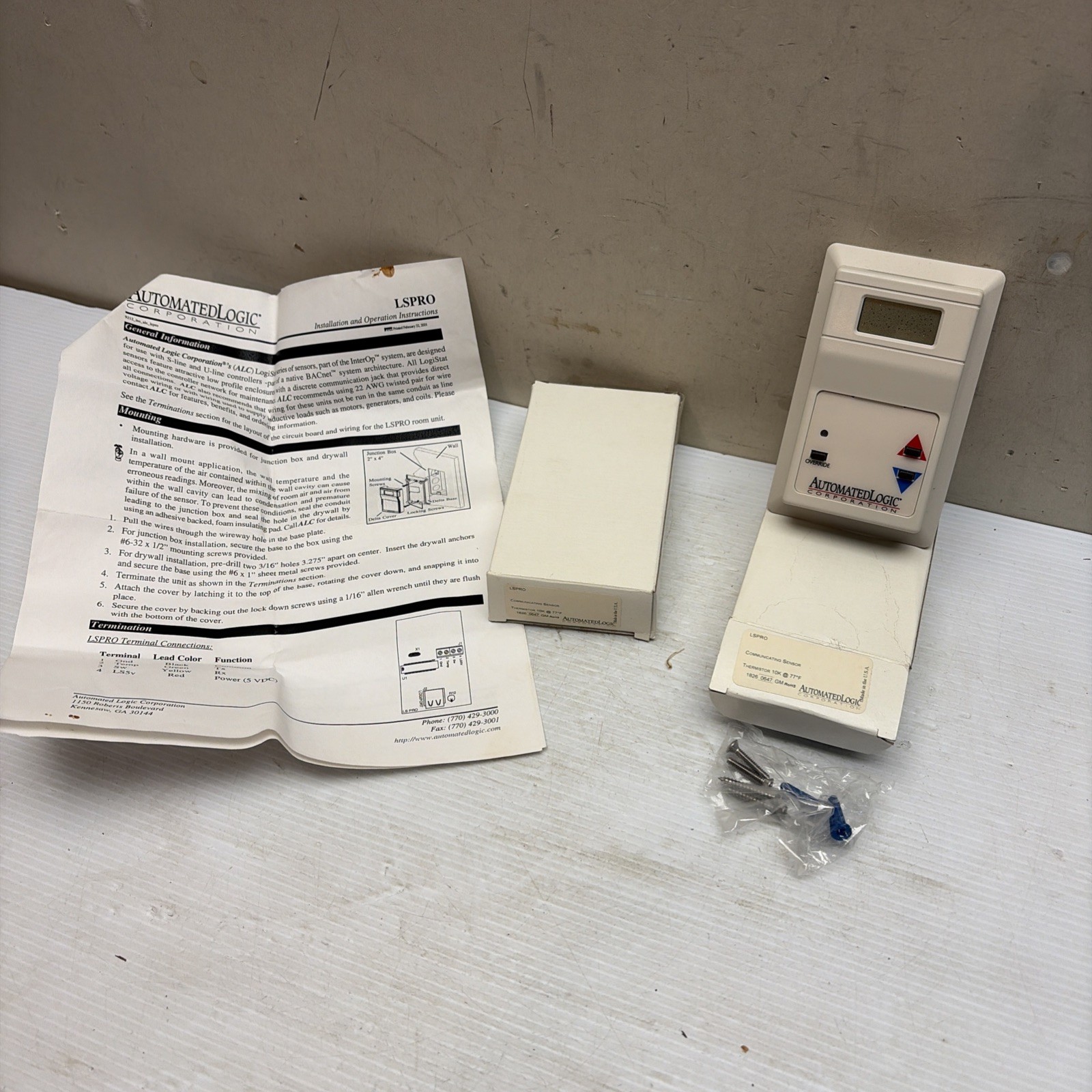 TWO Automated Logic ALC LSPRO Room Communicating Sensor Thermistor 10K @ 77F