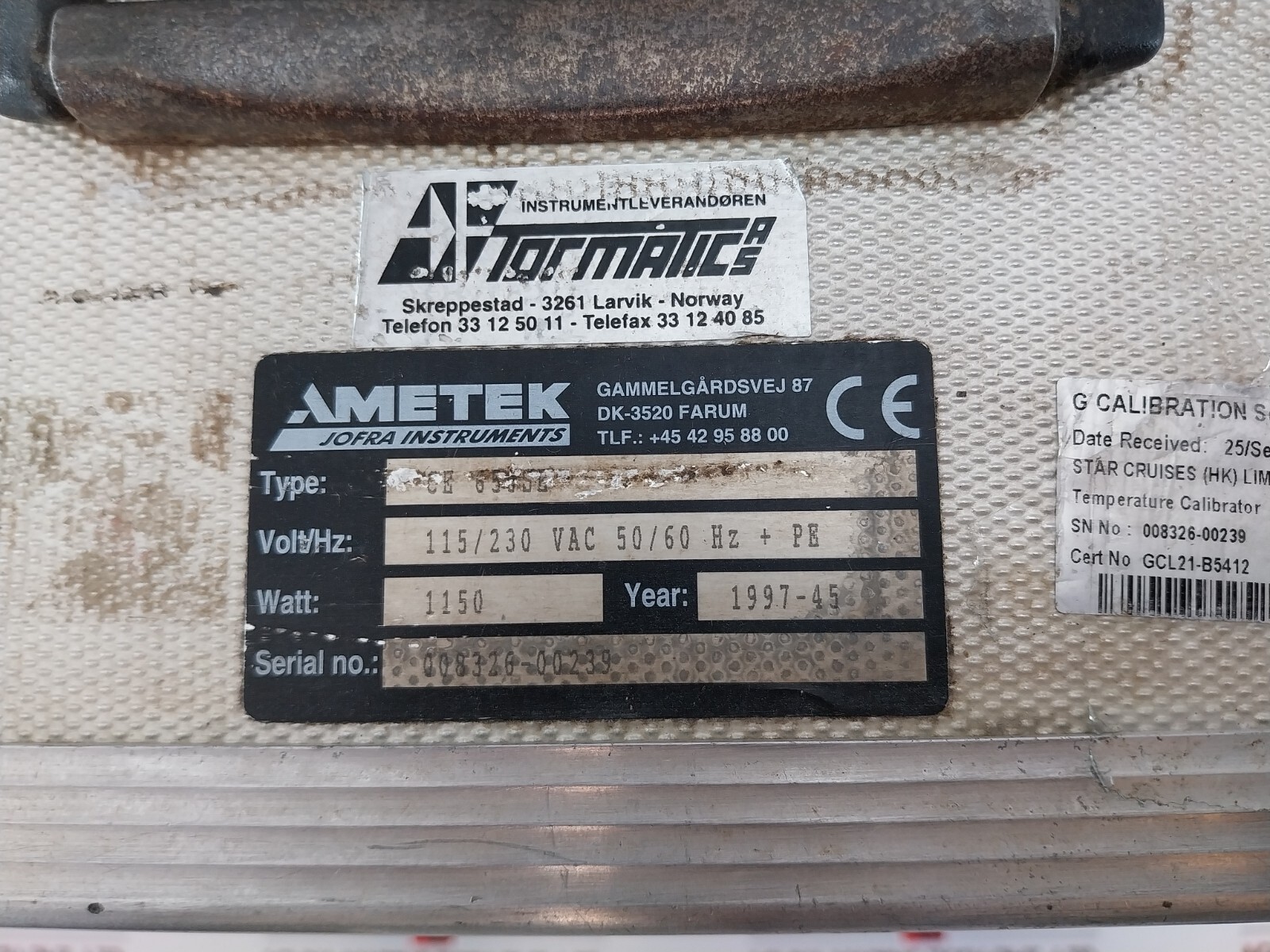 Ametek 650SE Dry Block Temperature Calibrator, 1150W