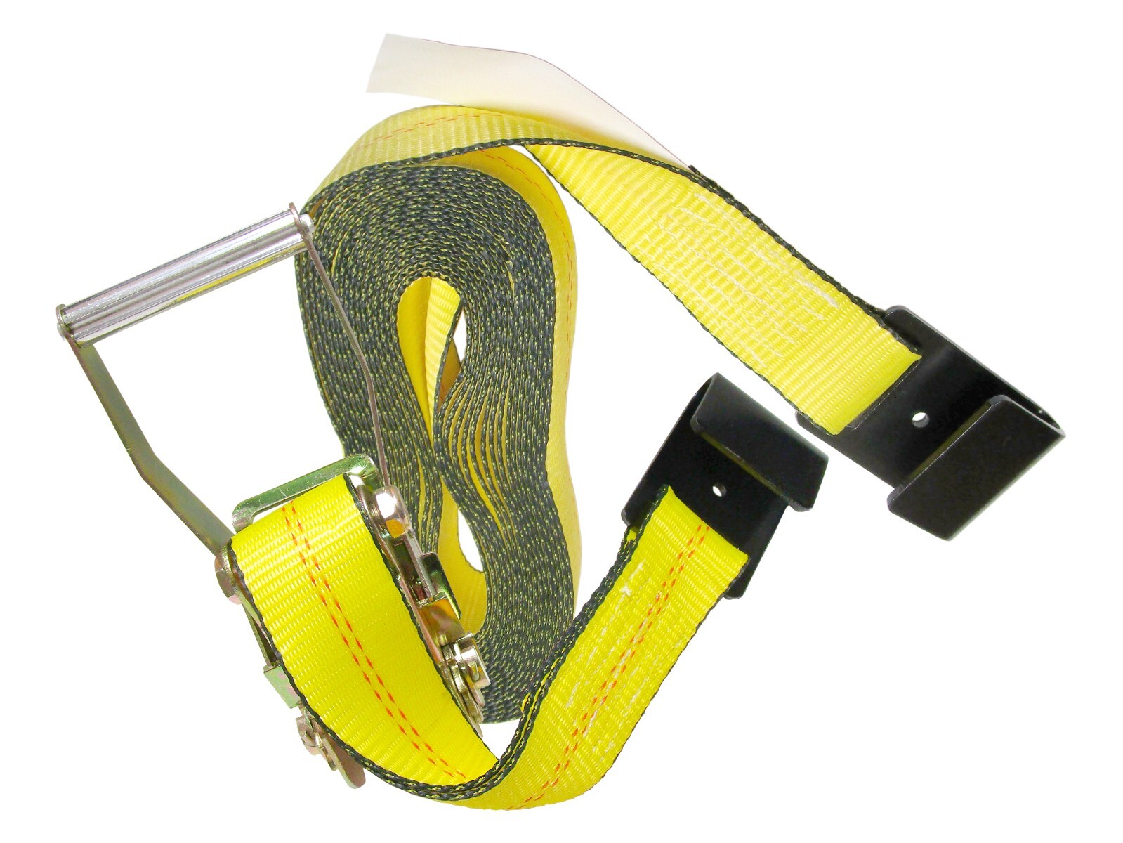 2" x 15' Ratchet Strap Tie Down Assembly with Flat Hooks for Cargo Control 4 pcs