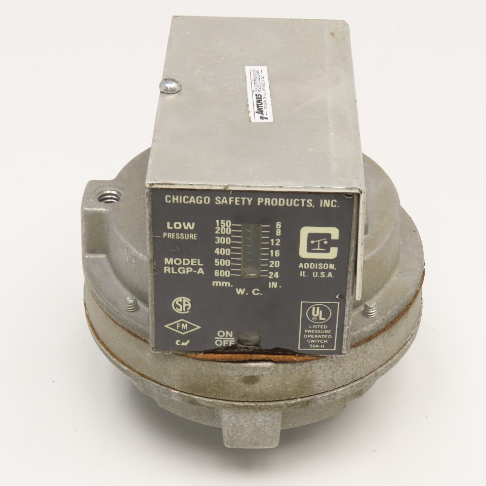 Chicago Safety Products RLGP-A Low Pressure Gas Recycle Switch 6-24" 1/4" NPT