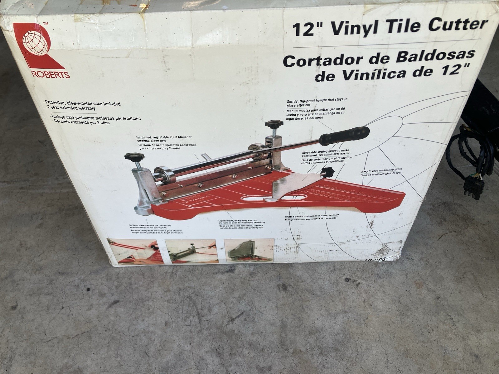 ROBERTS 10-900 multi-floor vinyl Cutter 12" with Case & Manual