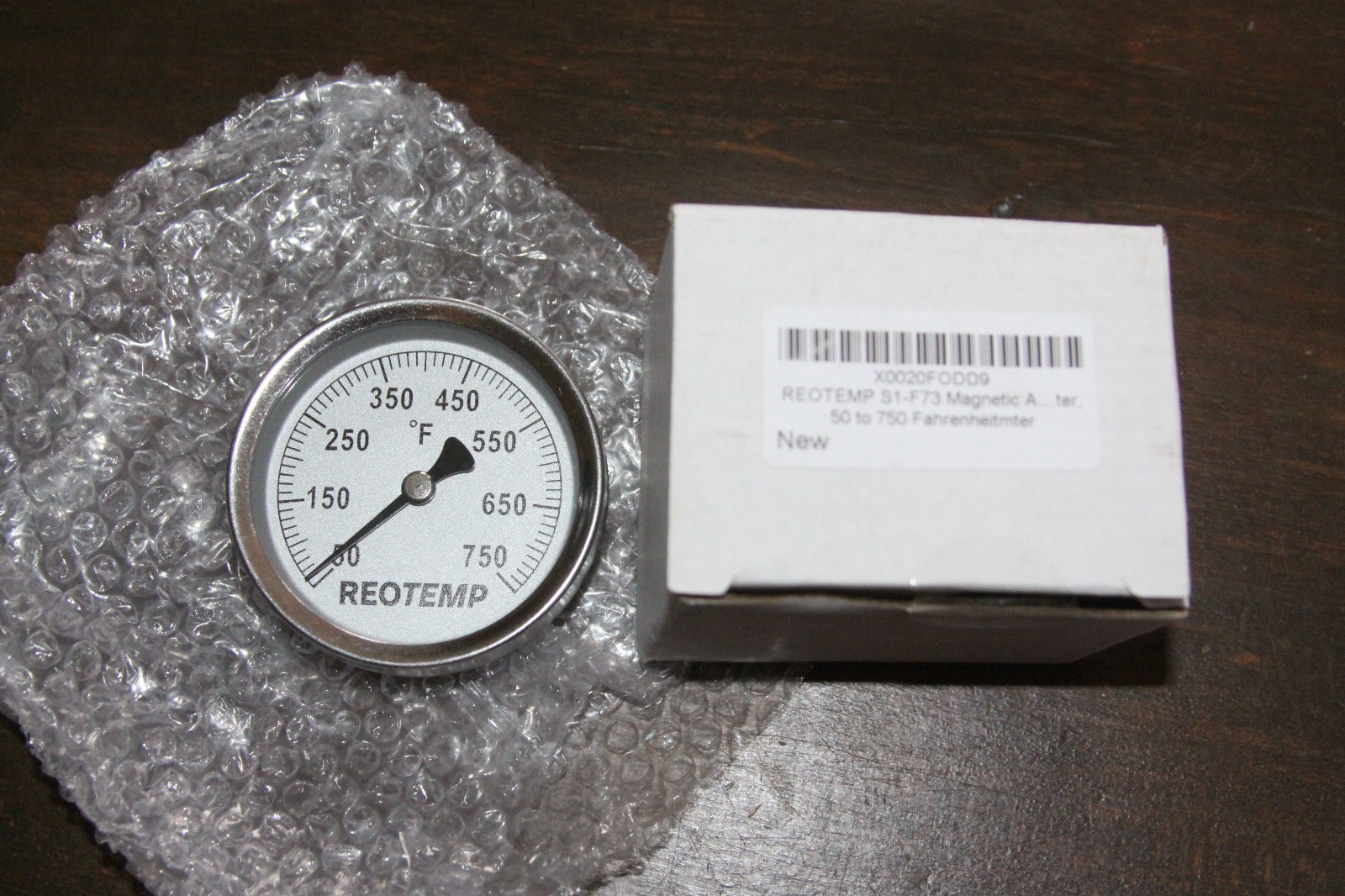 REOTEMP S1-F73 Magnetic Analog Surface Thermometer, 2.5" dial, 50 to 750°F