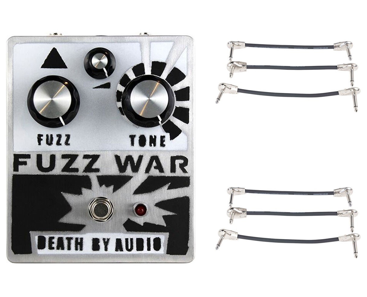 Death By Audio Fuzz War + 2x Gator Patch Cable 3 Pack
