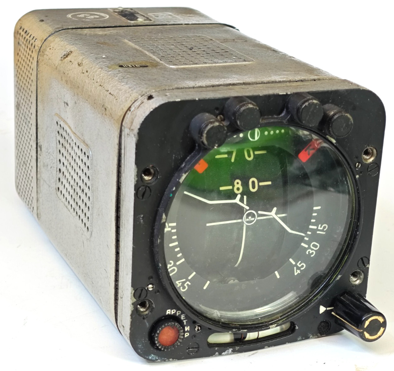Soviet Russian USSR Command-Pilot Aviation Gyro Horizon KPP 1273K, Series 2