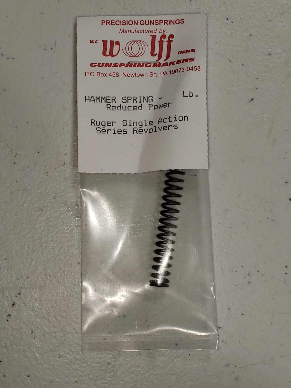 Ruger Single Action WOLFF Reduced Power Hammer Spring - Made In USA