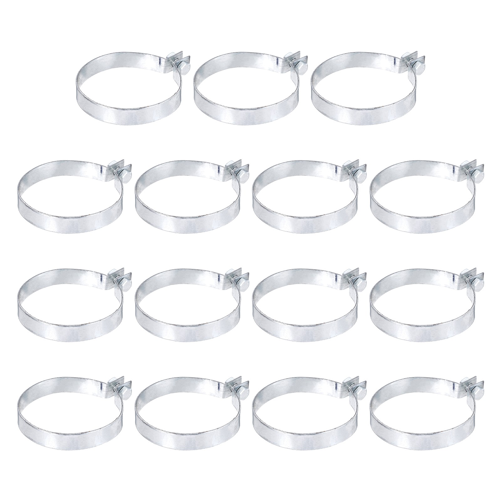 15Pcs Brace Bands, Galvanized Steel Chain Link Fence Bands for 3-1/2" Post