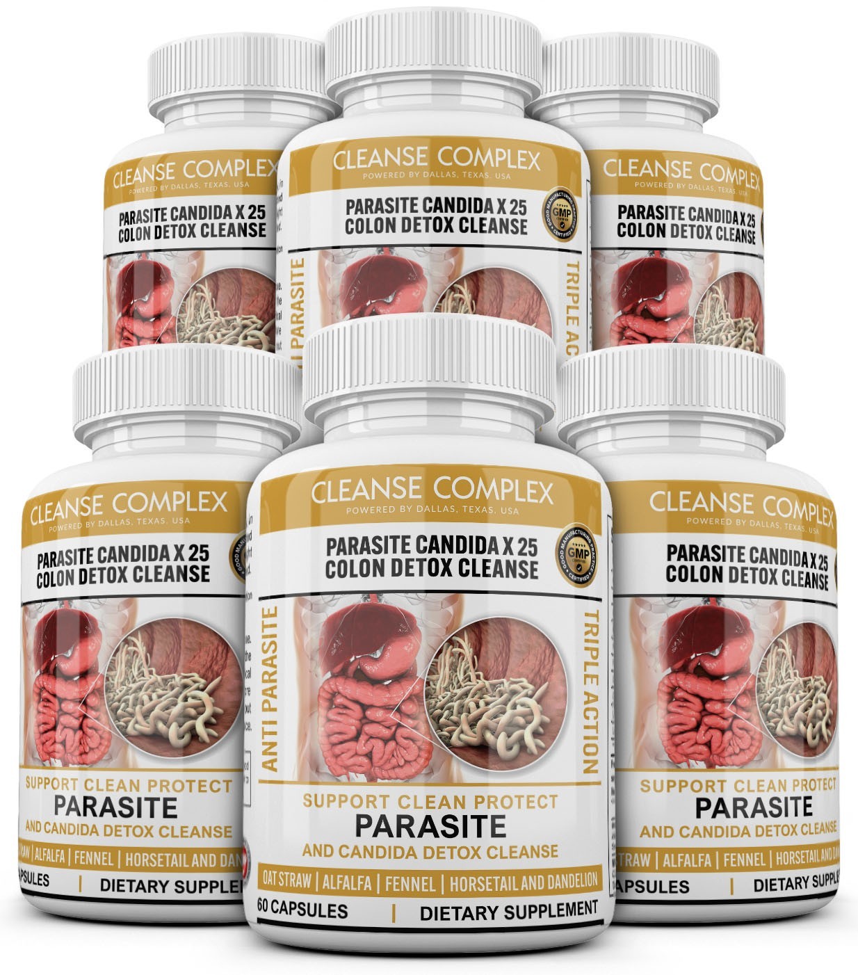 6 x PARASITE DETOX BODY CLEANSE Complex Anti-PARASITE Support Cleanse 360  quick