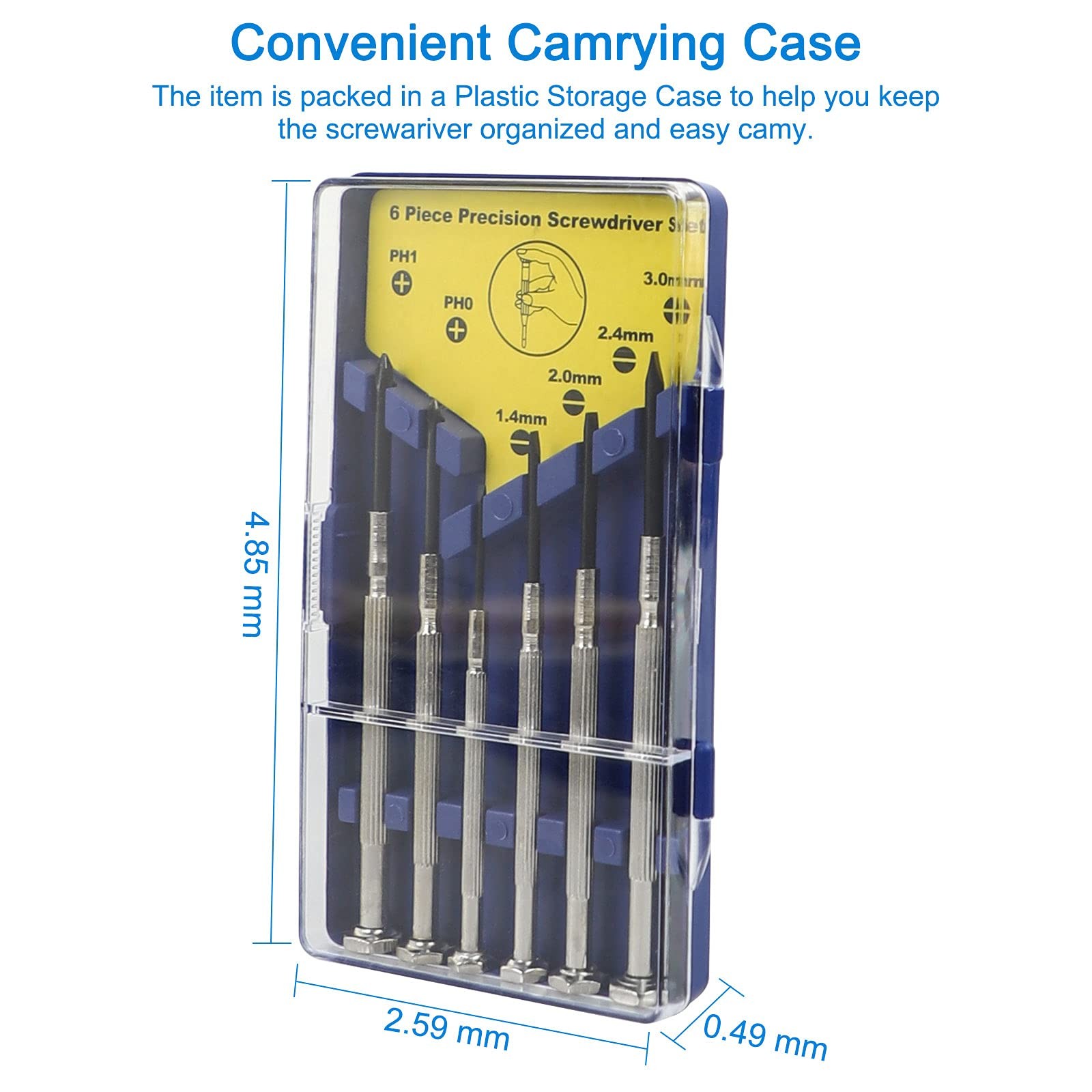 6 PCS Precision Screwdriver Sets, Eyeglass Repair Kit Screwdriver, Mini Black