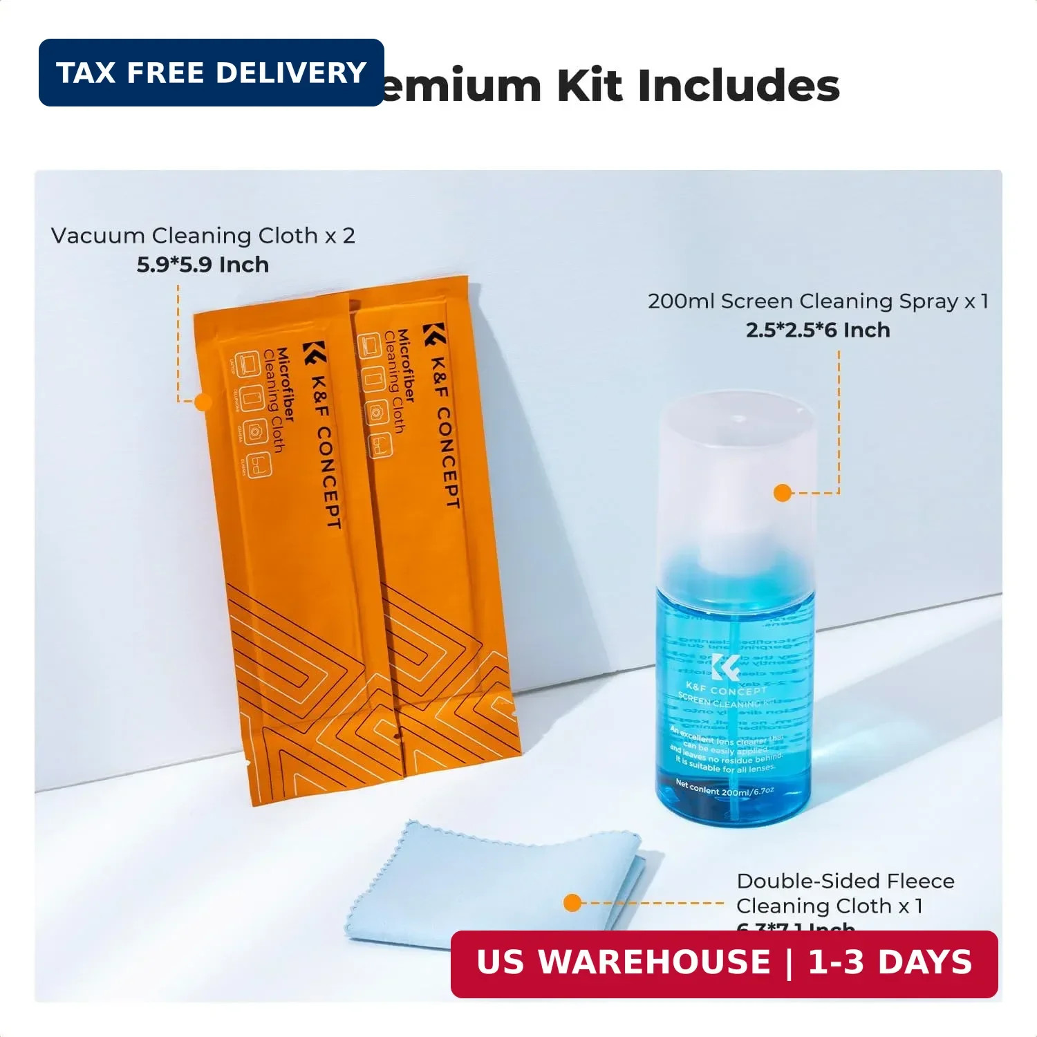 Screen Cleaner Spray, with 2 Microfiber Cleaning Cloth, Touchscreen