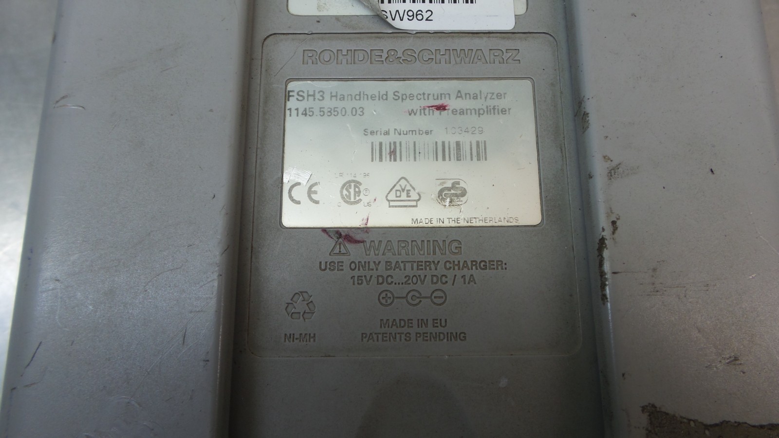 Rohde & Schwarz FSH3 Handheld Spectrum Analyzer | Untested