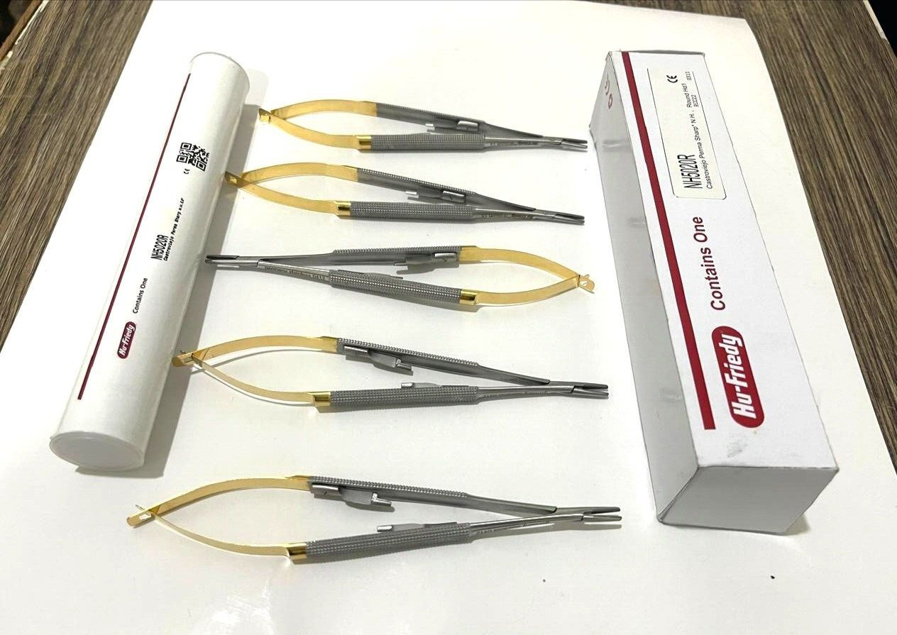 Lot of 5 HU FRIEDY Castroviejo straight Needle Holder 5.5" 14cm NH5020R
