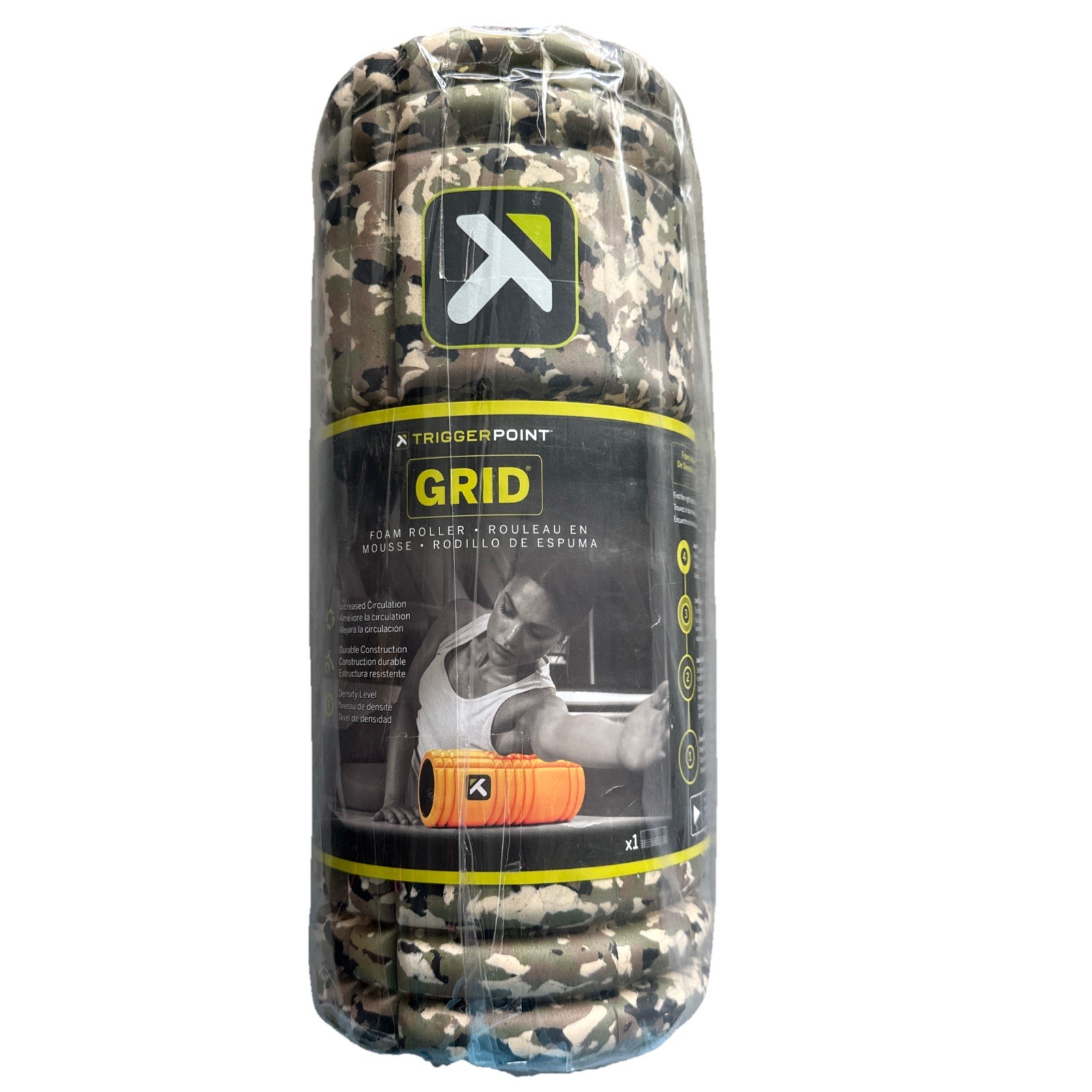 TriggerPoint GRID Camo 13” Foam Tubular Roller Yoga Exercise Fitness
