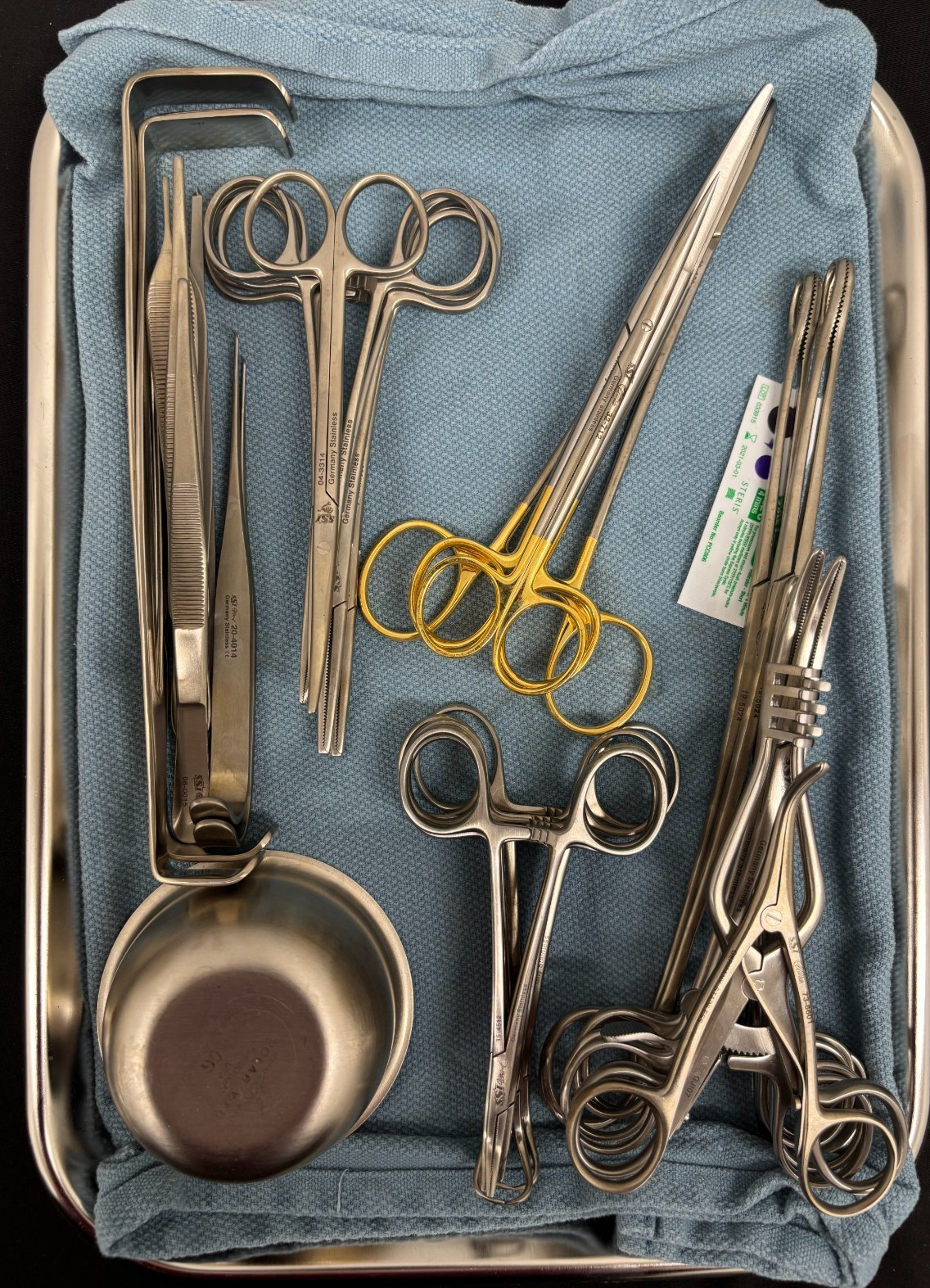 General Surgery Instrument Tray - Forceps, Retractors, Scissors - 31pc