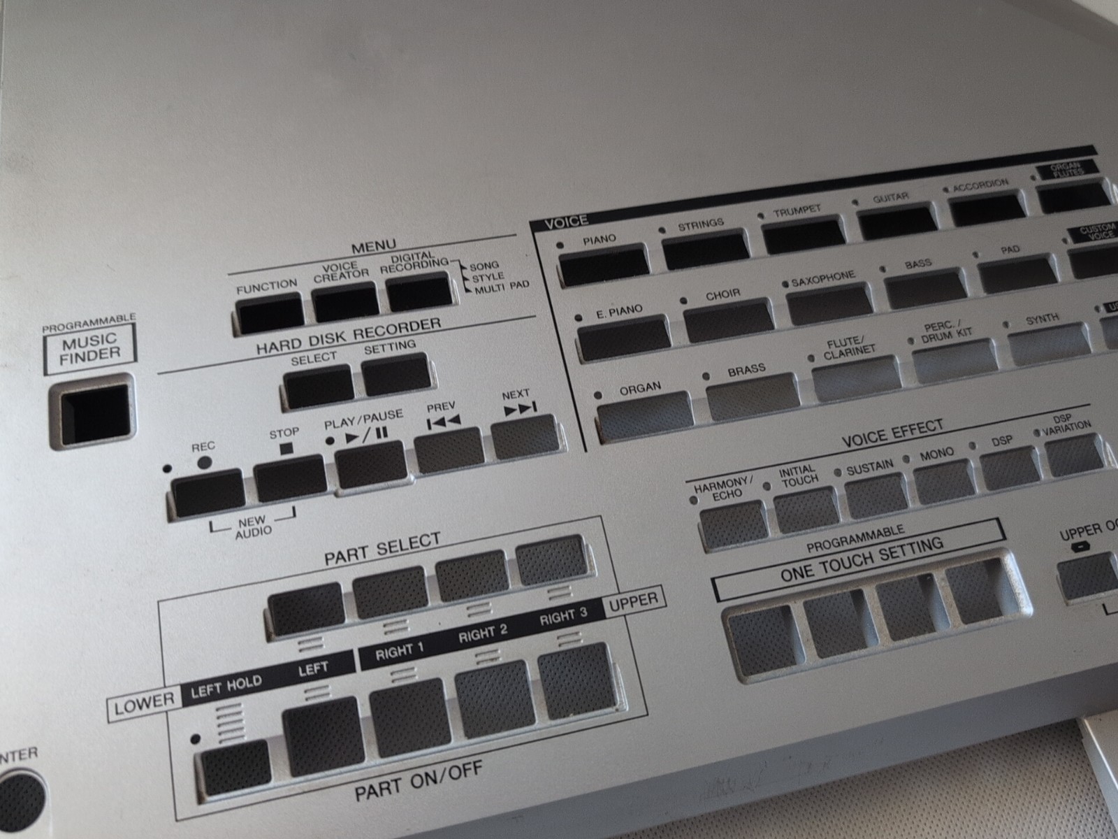Yamaha Tyros 2 Arranger Keyboard Part - Front & Bottom Housing Covers