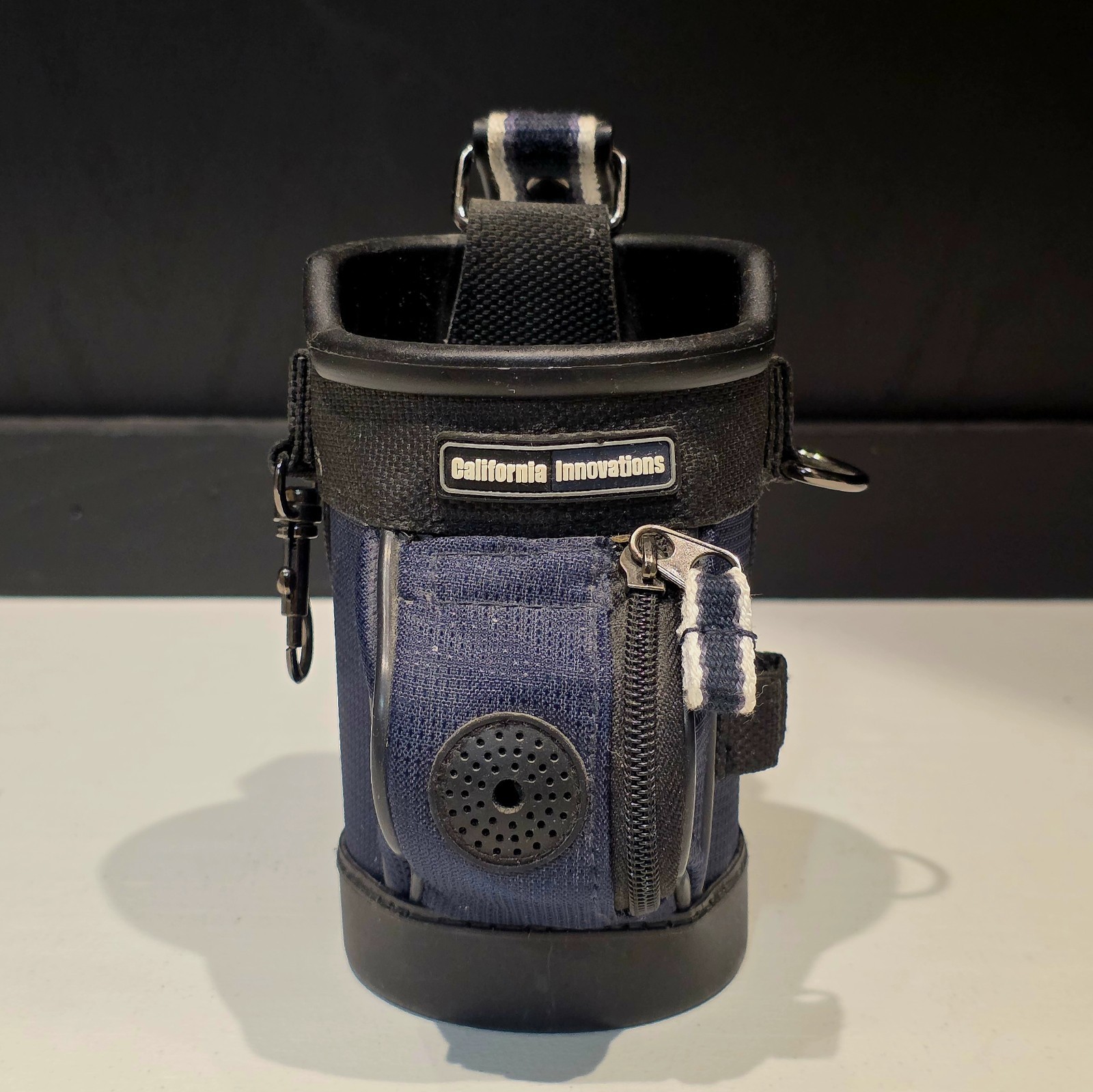 California Innovations Blue Black Golf Bag Koozie Pencil Holder Attachable