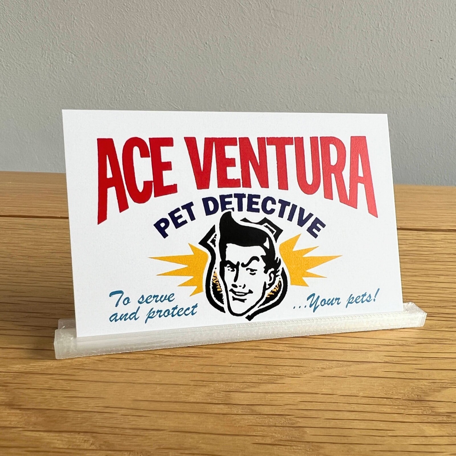Ace Ventura Pet Detective Inspired Business Card Movie Film Prop Jim Carrey