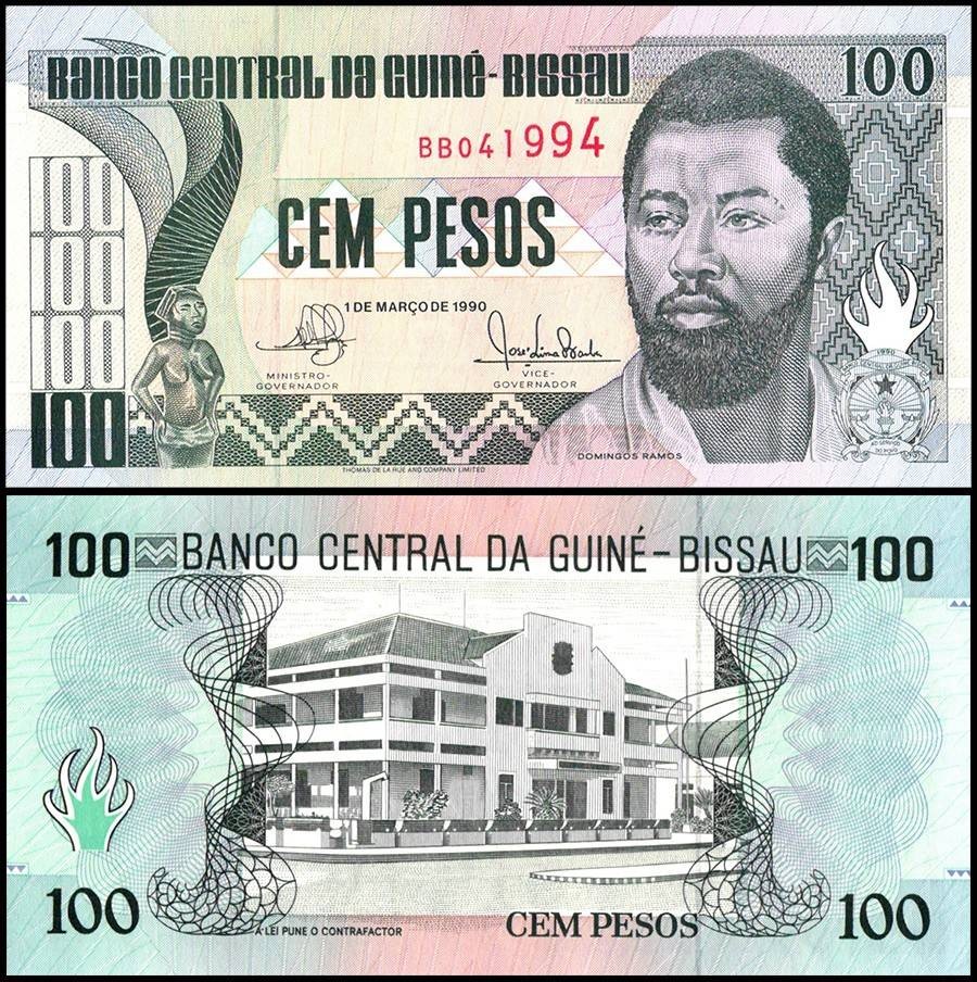 Guinea Bissau 100 Pesos, 1990, P-11, Used