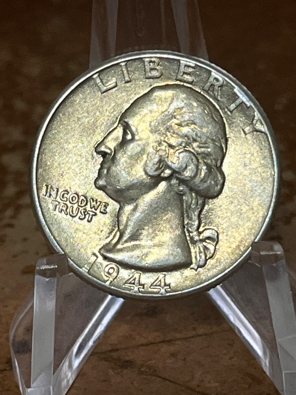 1944 Washington Quarter 90% Silver Very Nice Details Higher Grade #RJ14