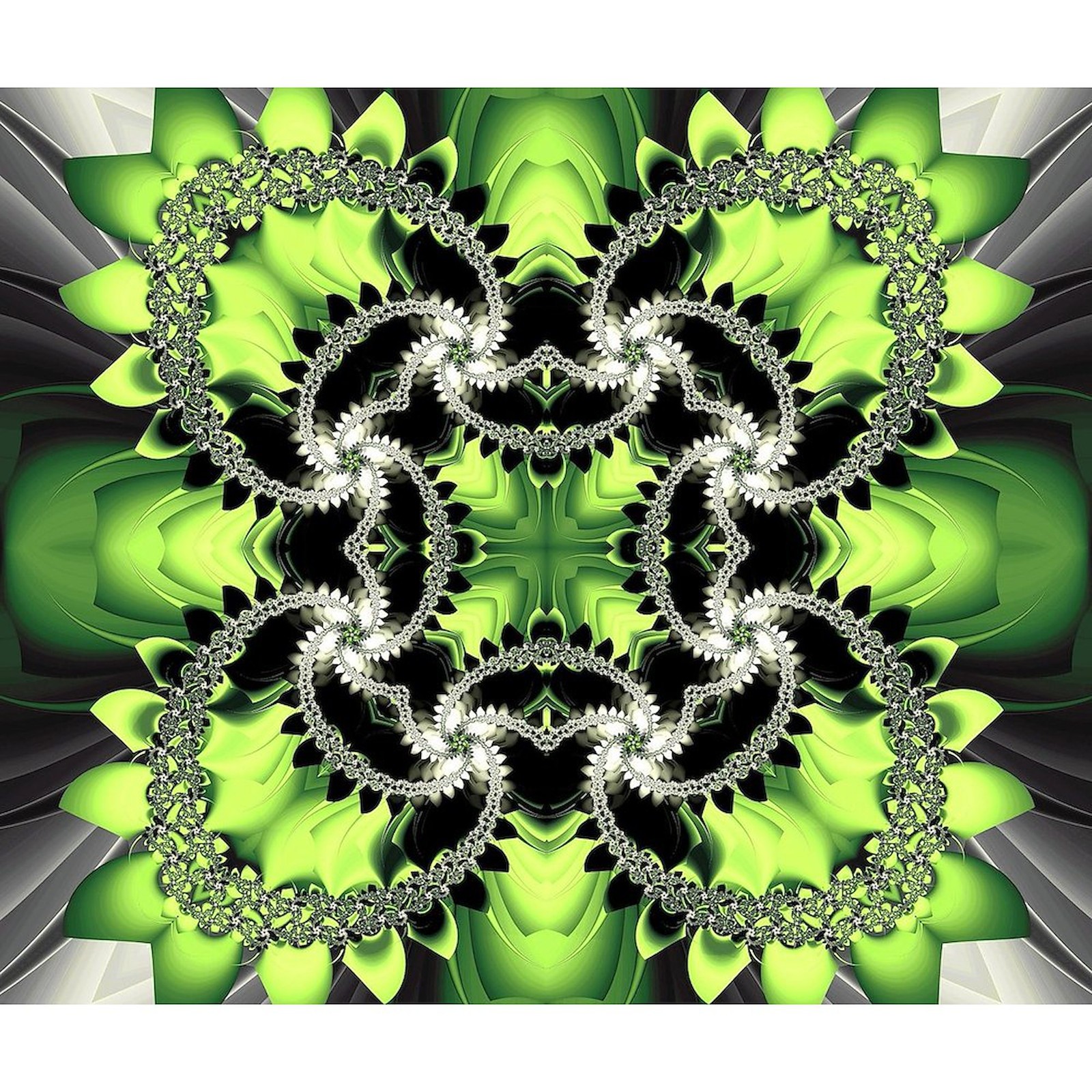 CafePress Fragments Pattern Green Mousepad (1628867401)