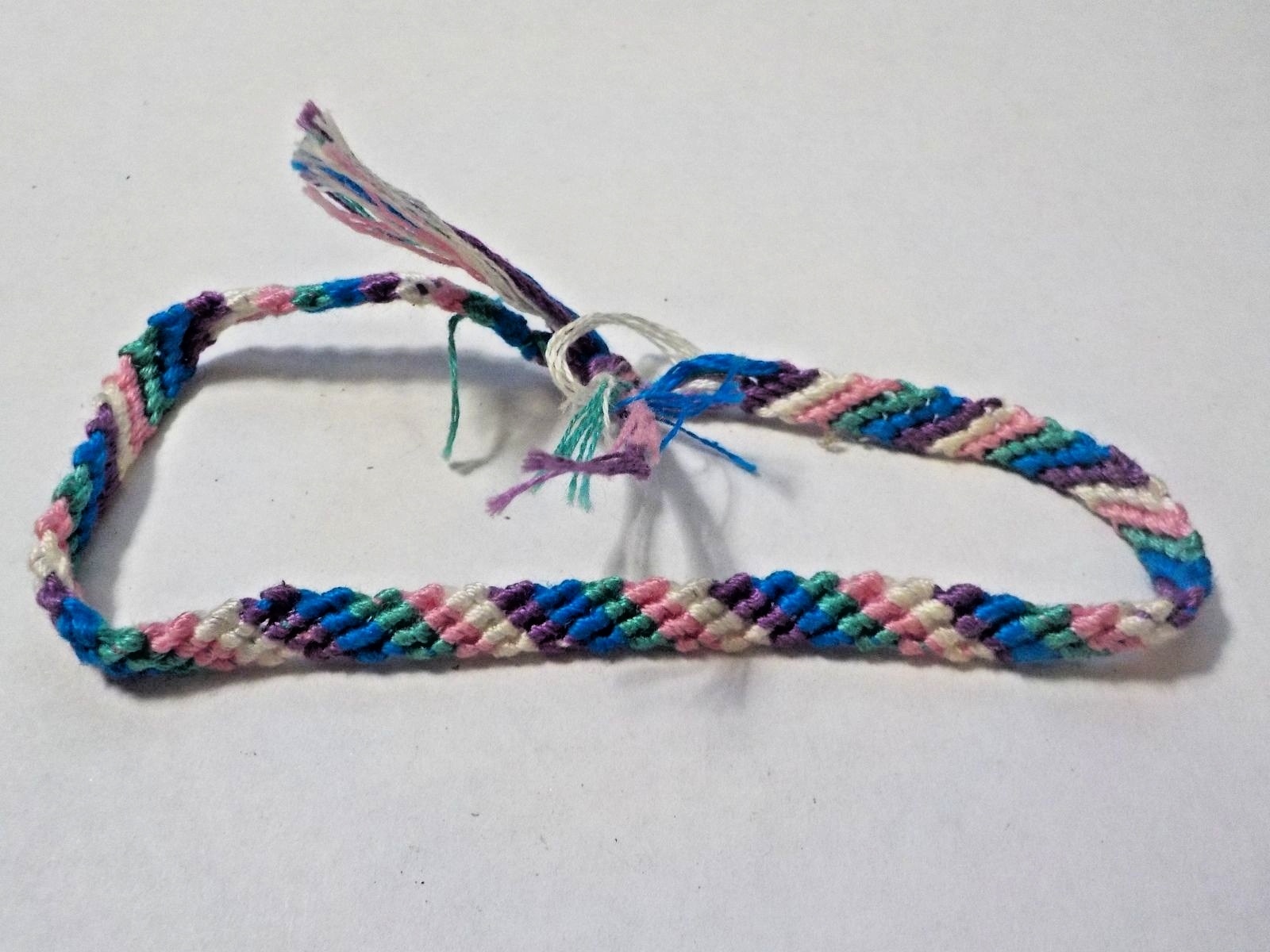 9" Handmade Colorful Crocheted String Handmade Bracelet